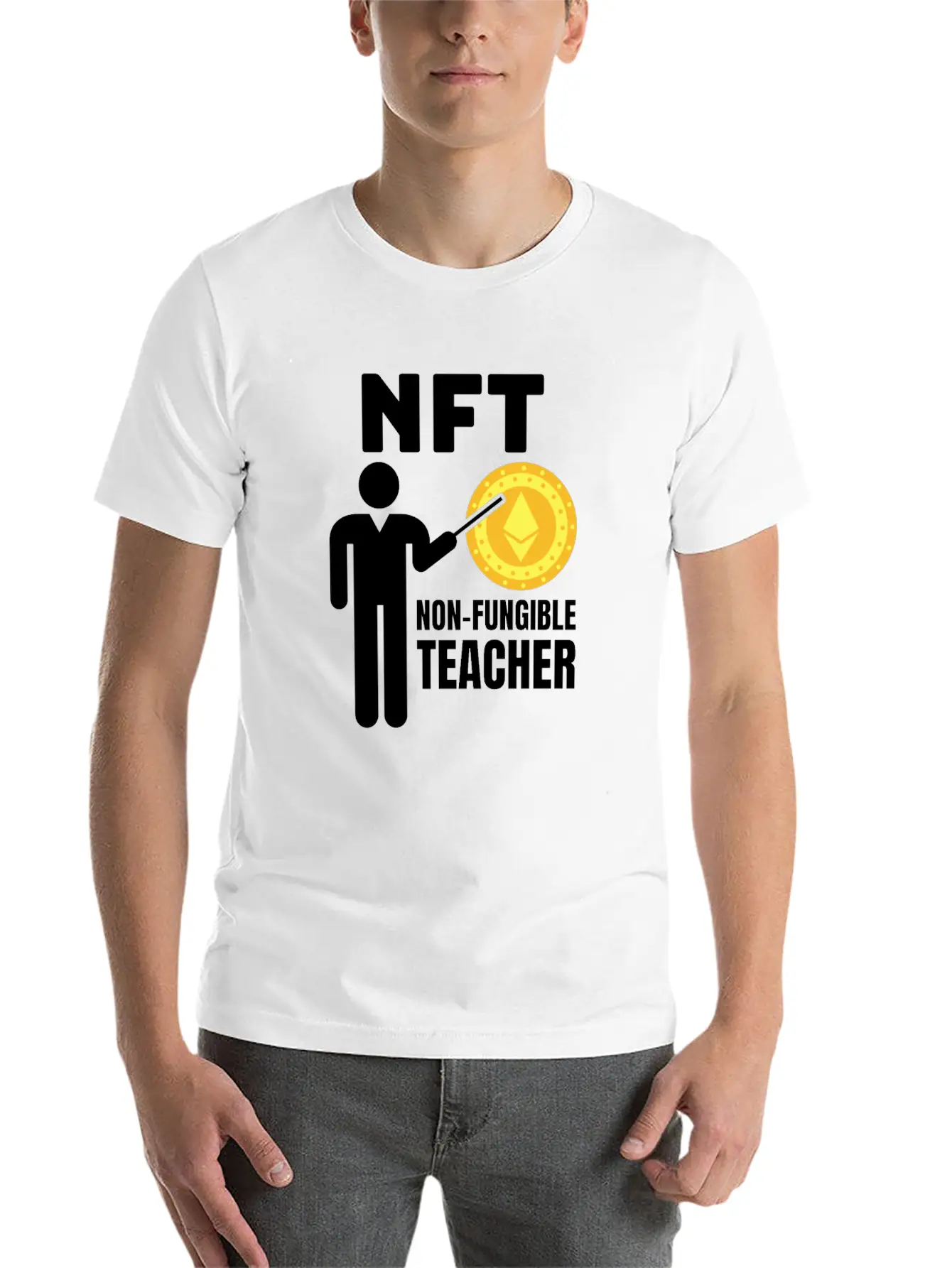 NFT - Non Fungible Teacher - Digital Crypto Classic Fit Graphic Tee For Daily Comfort – Unisex Cotton Shirt