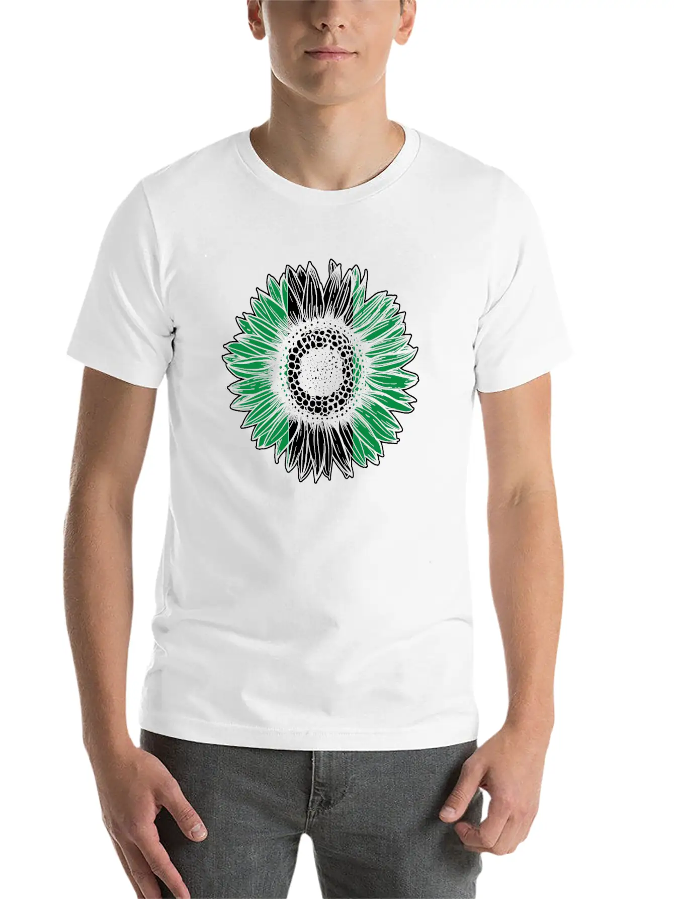 Nigeria Flag Sunflower Unisex Casual T-Shirt – Clean Design For Daily Comfort