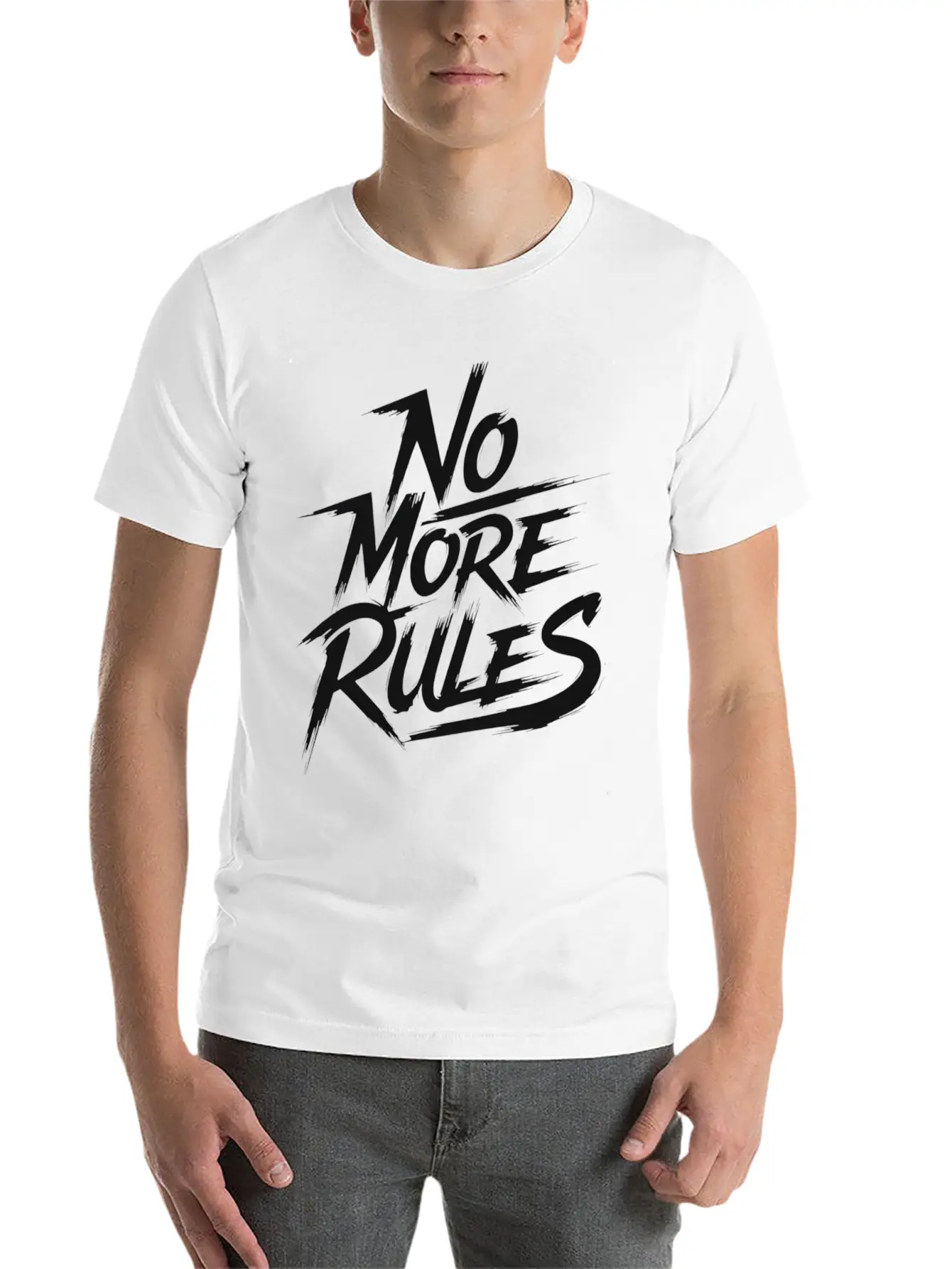 No More Rules Stylish Everyday T-Shirt – Unisex Basic Cotton Tee