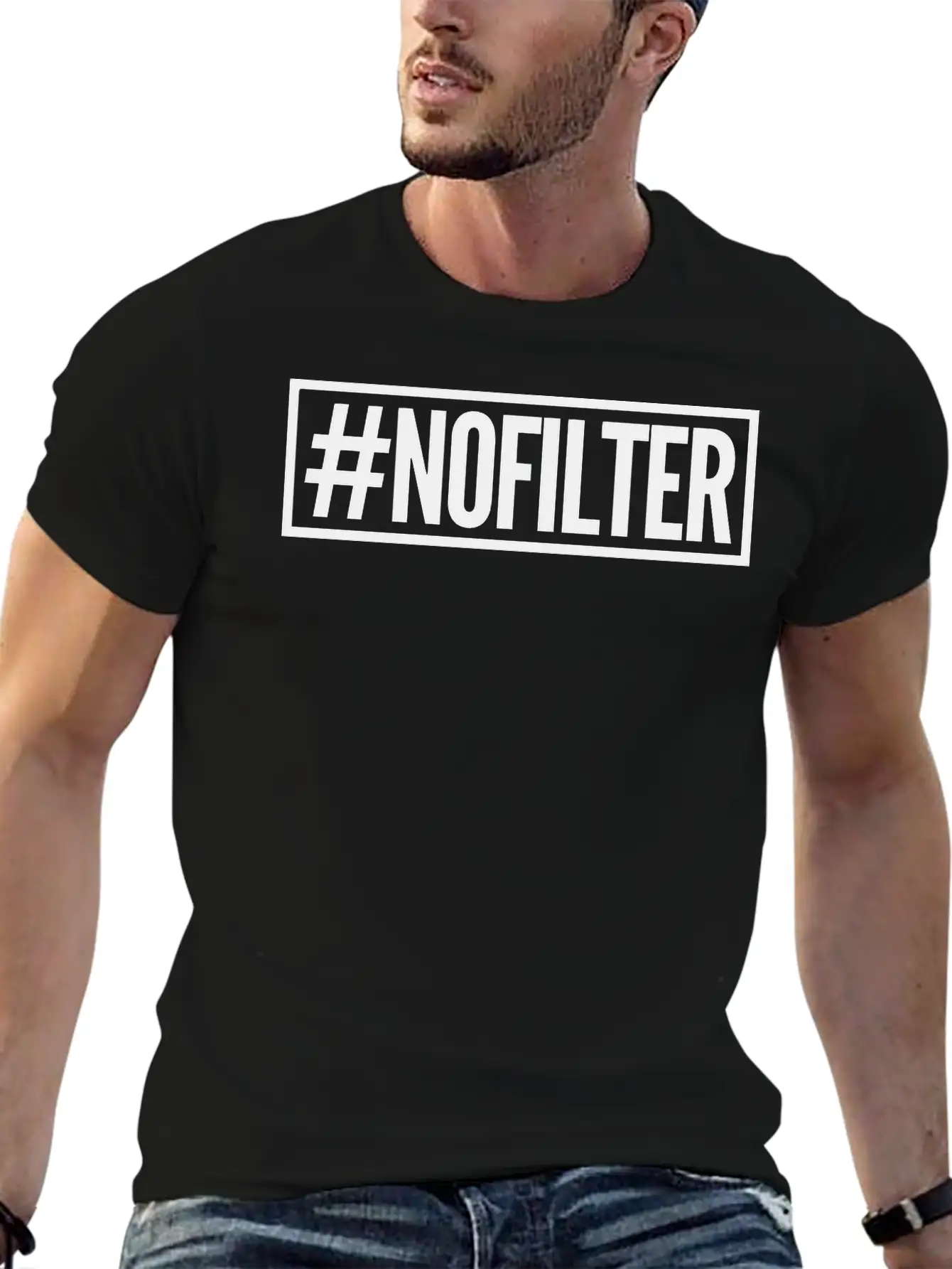 #nofilter Unisex Casual T-Shirt – Clean Design For Daily Comfort