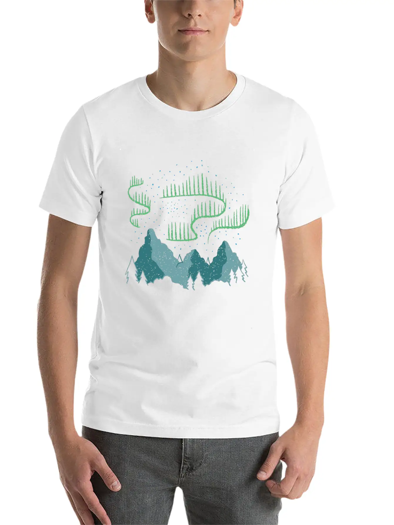 Northern Lights Soft Cotton Short Sleeve Tee – Unisex Wardrobe Staple