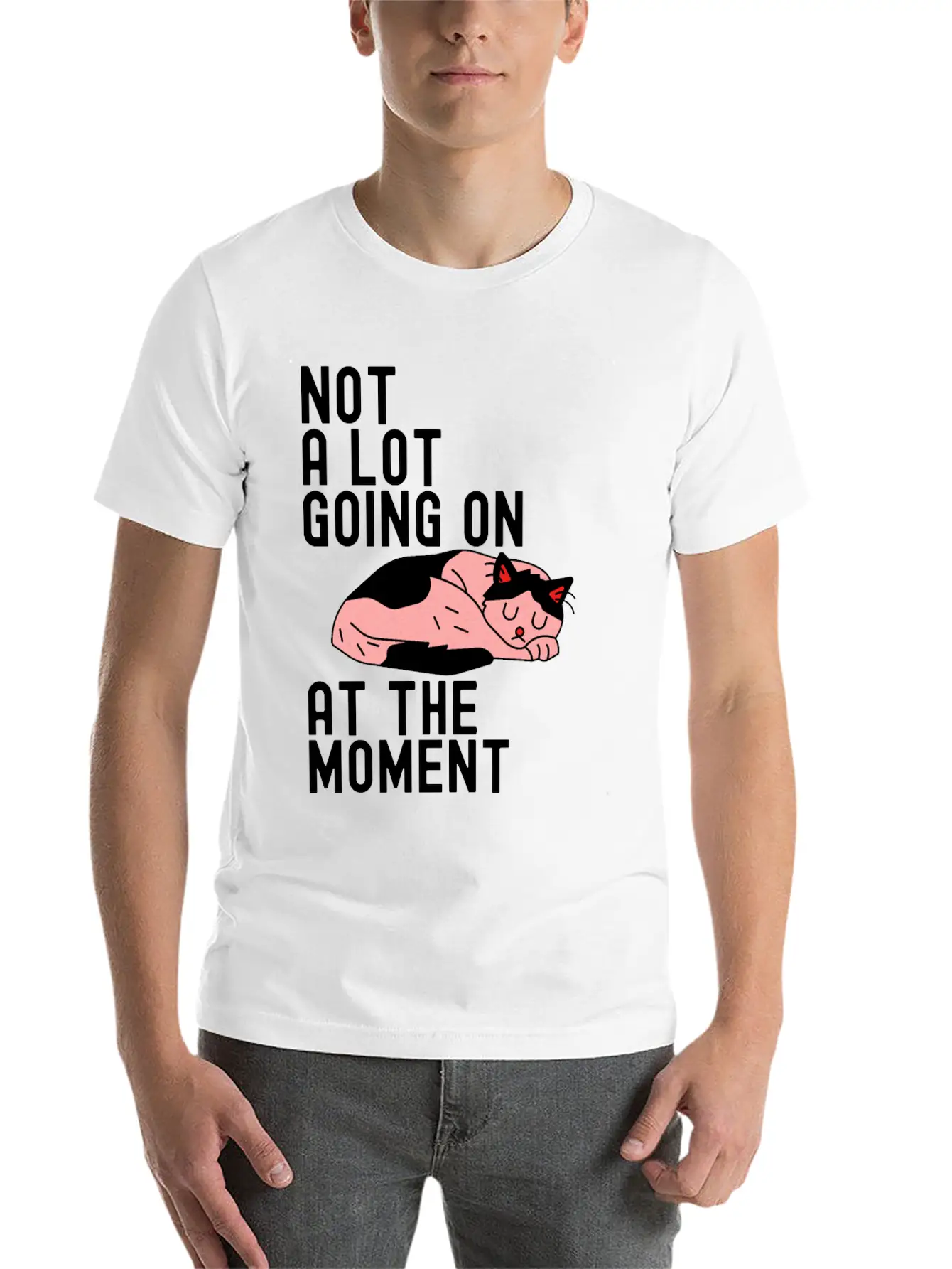 Not A Lot Going On At The Moment Cute Sloth Gift Basic Graphic T-Shirt – Daily Comfort In Soft Cotton