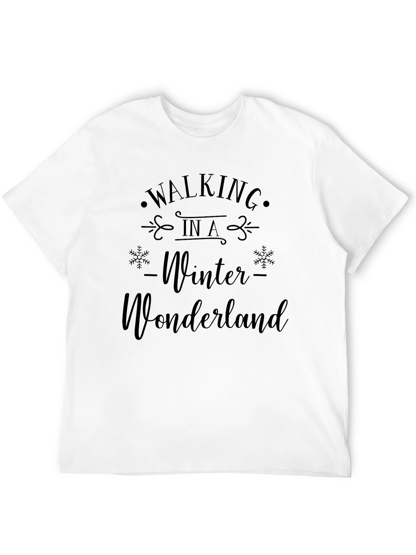 Walking in a Winter Wonderland Black T-Shirt