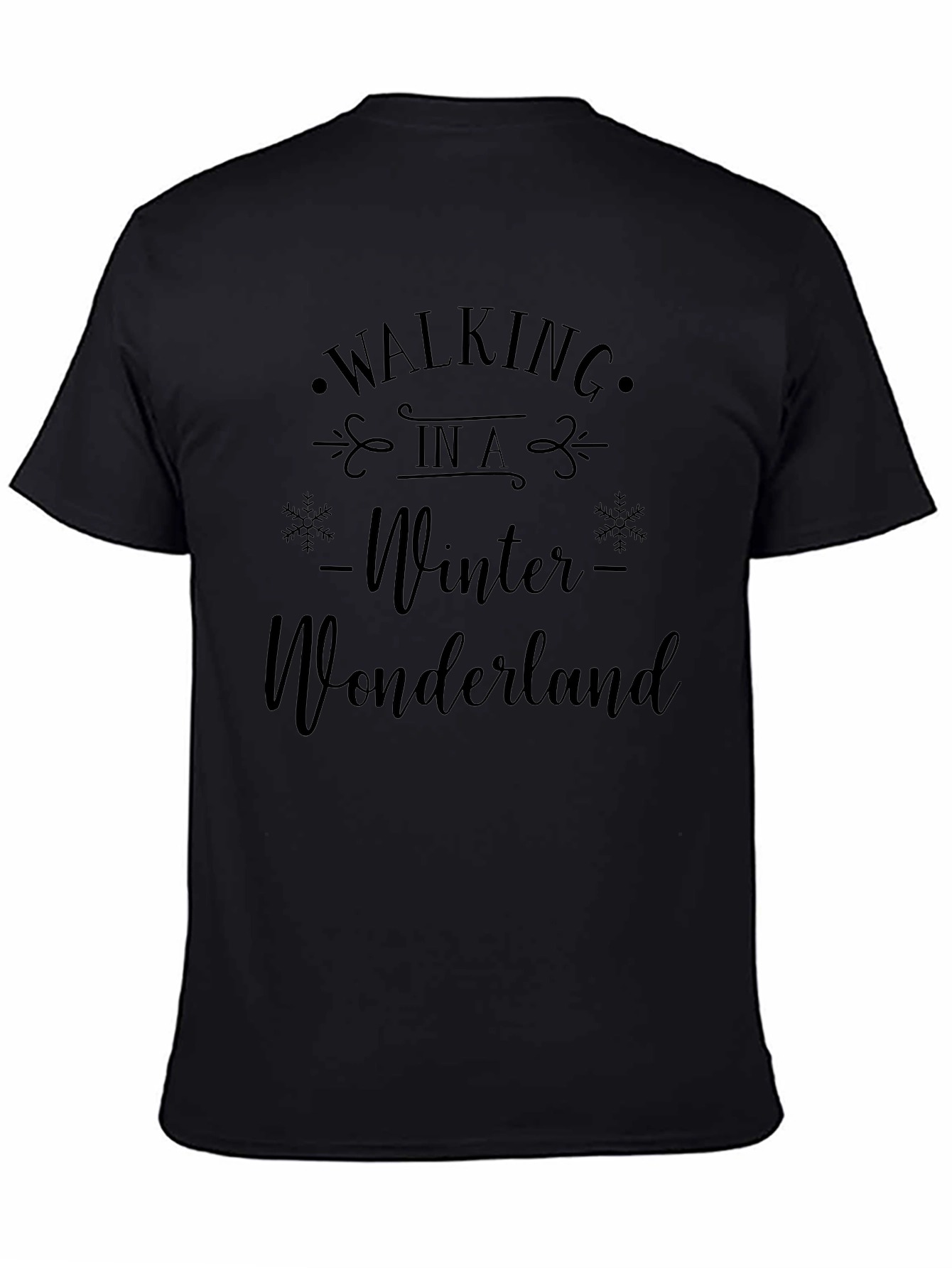 Walking in a Winter Wonderland Black T-Shirt