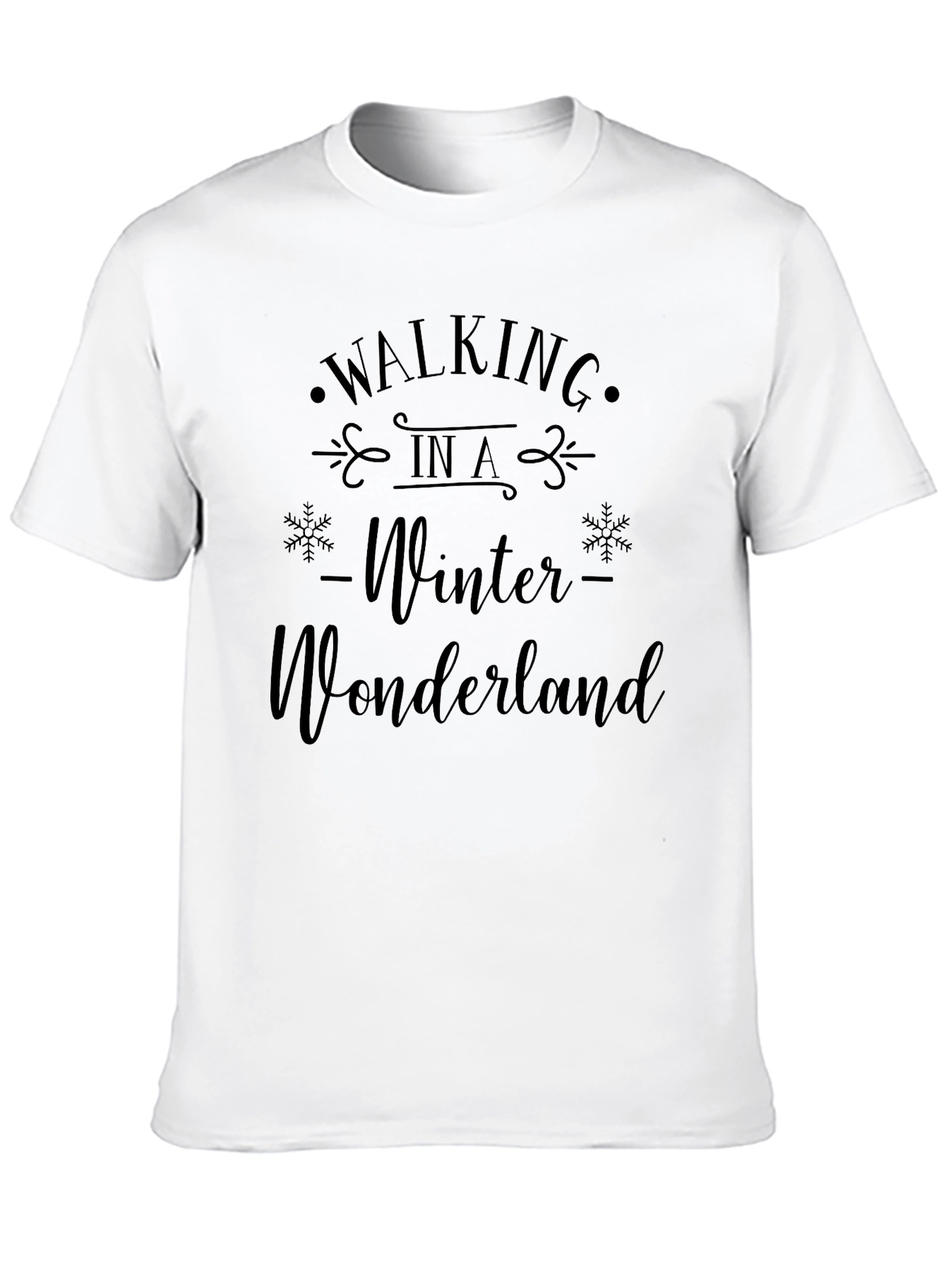 Walking in a Winter Wonderland Black T-Shirt