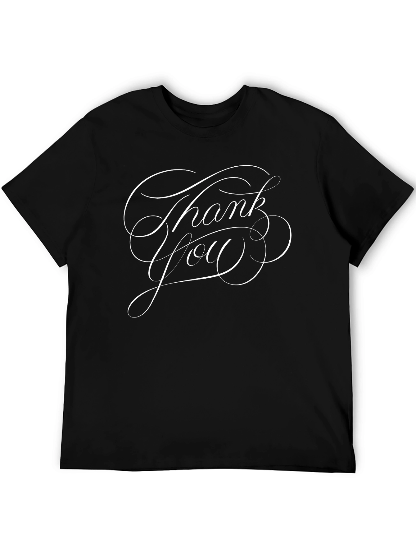 Thank You Script Black T-Shirt