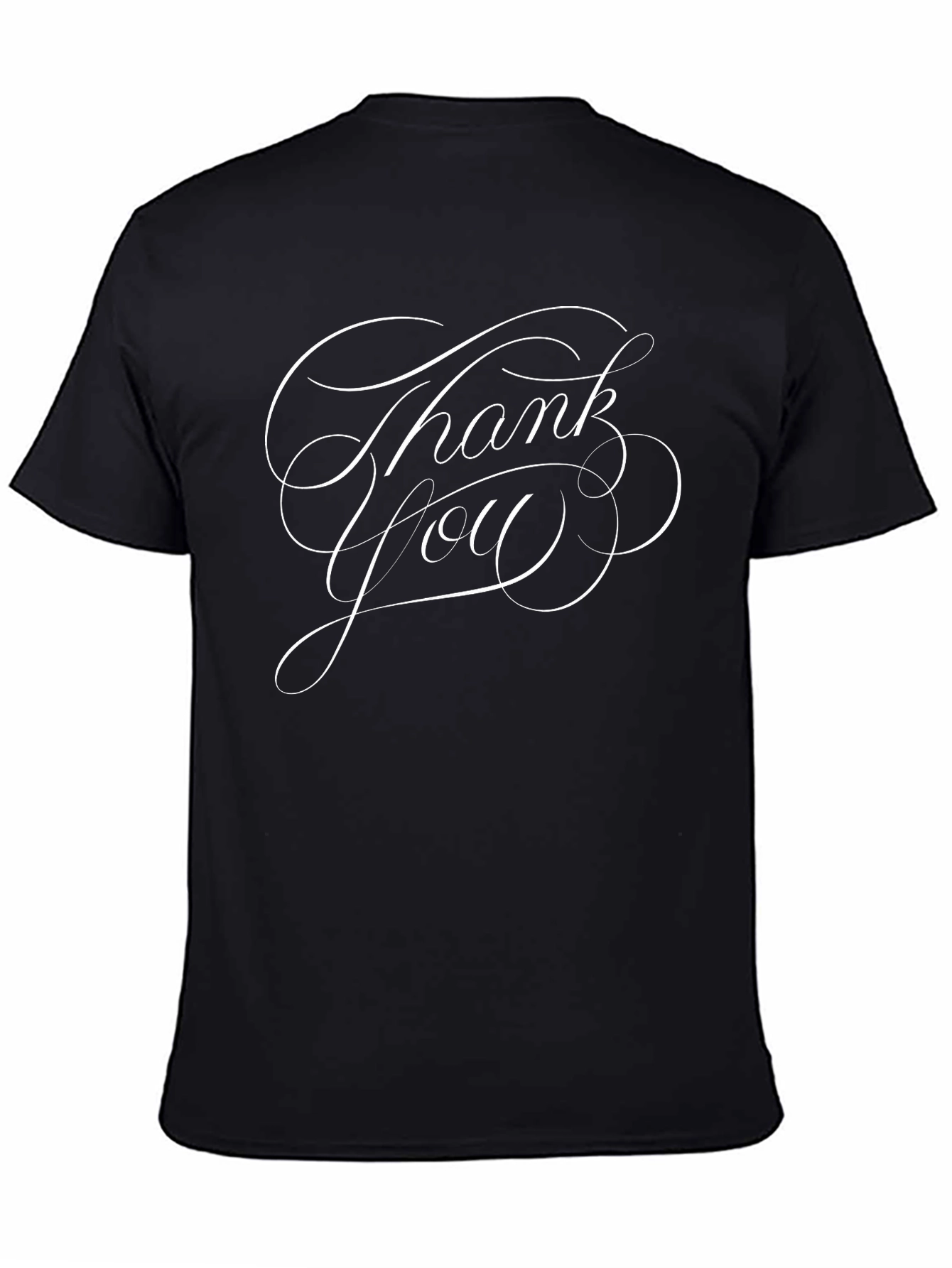 Thank You Script Black T-Shirt