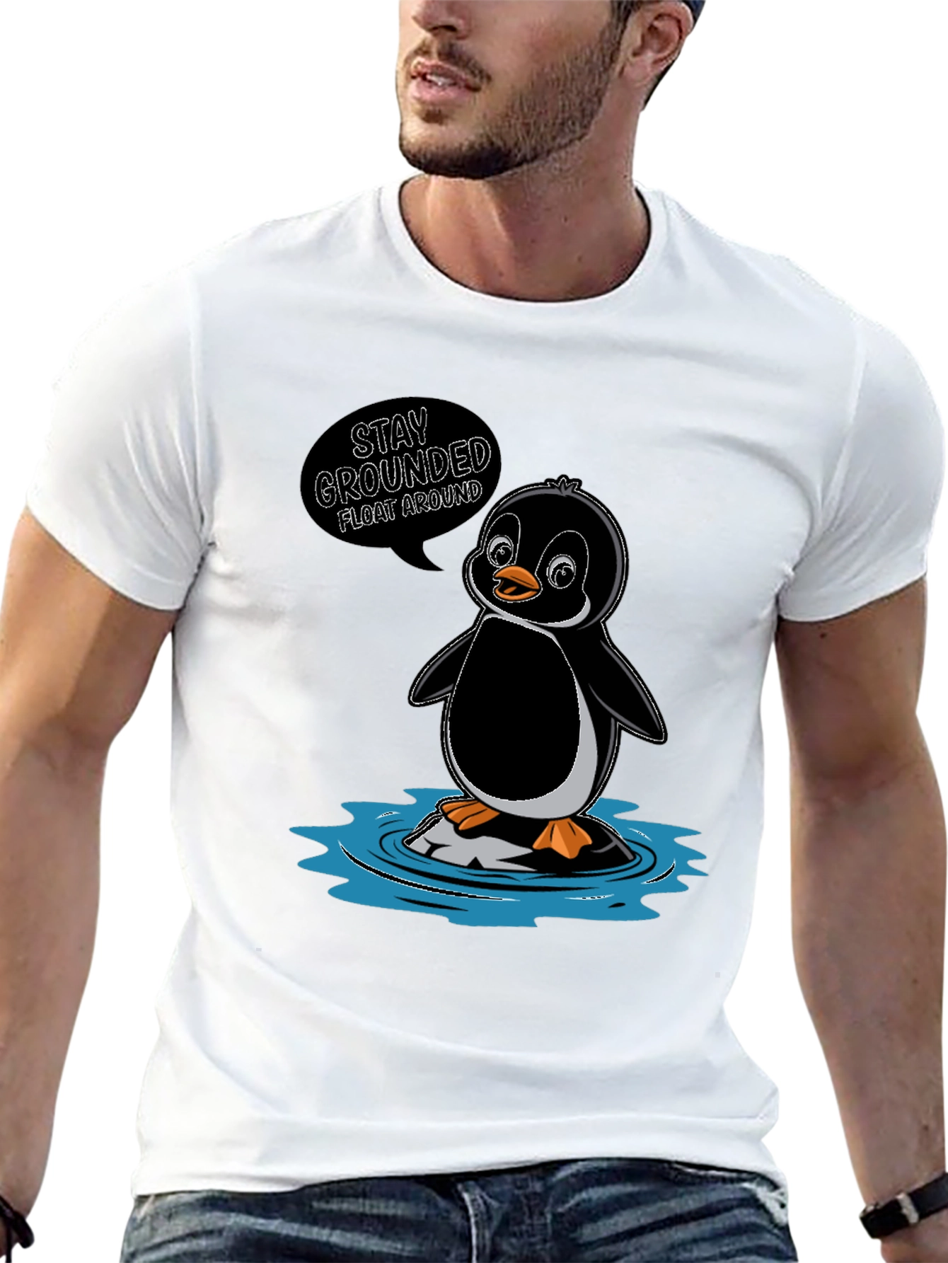 Stay Grounded Penguin T-Shirt