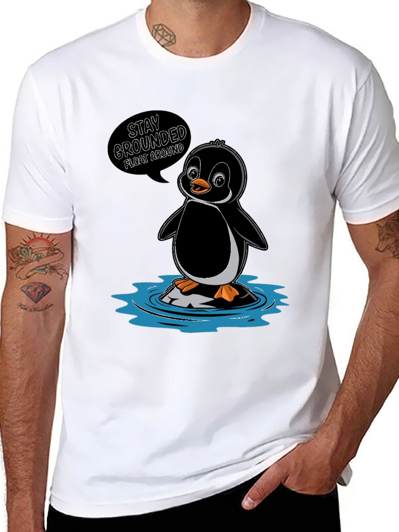 Stay Grounded Penguin T-Shirt