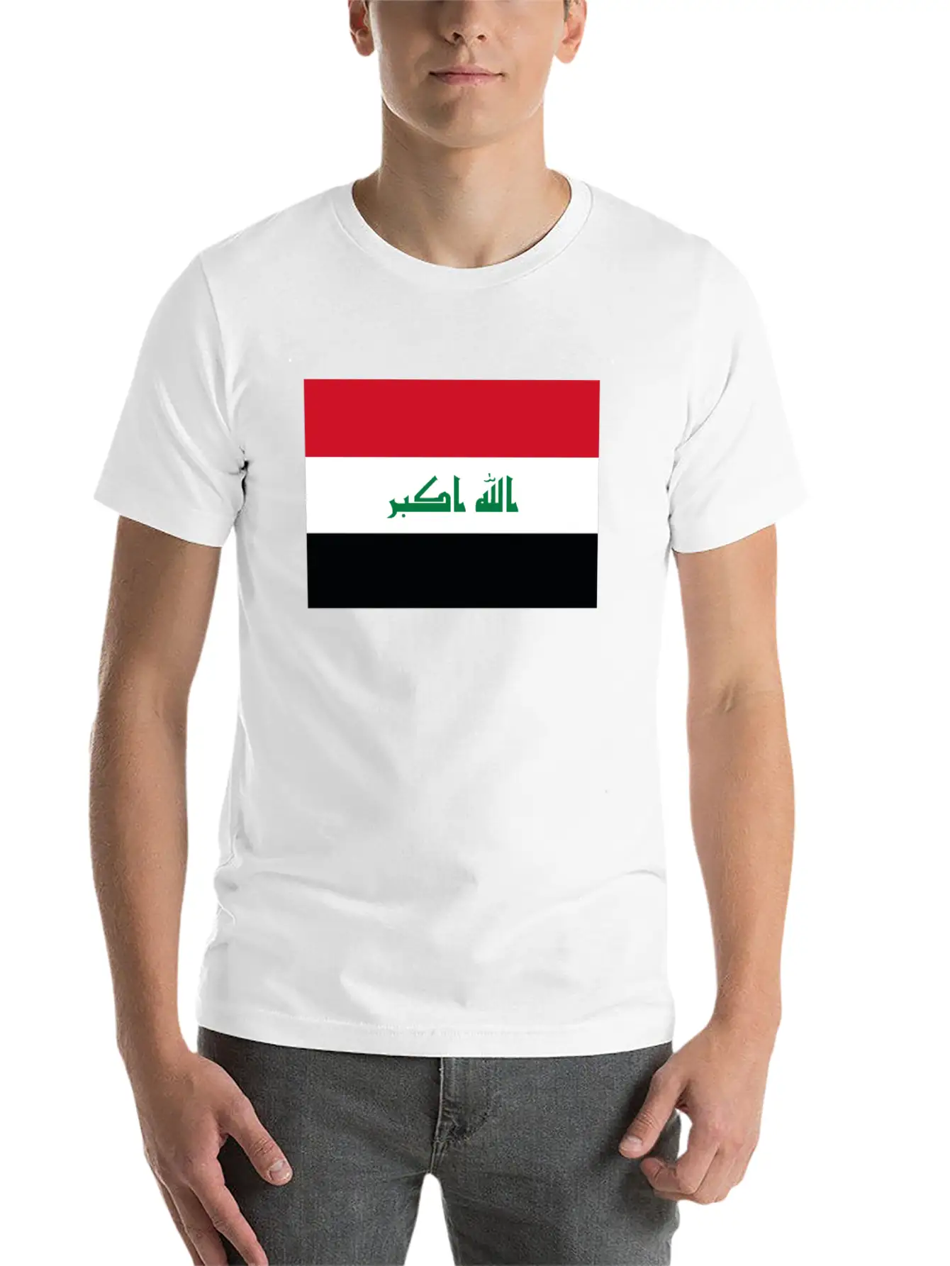 Official Iraq Flag Iraqi Country Pride Lightweight Cotton T-Shirt – Daily Comfort Graphic Shirt