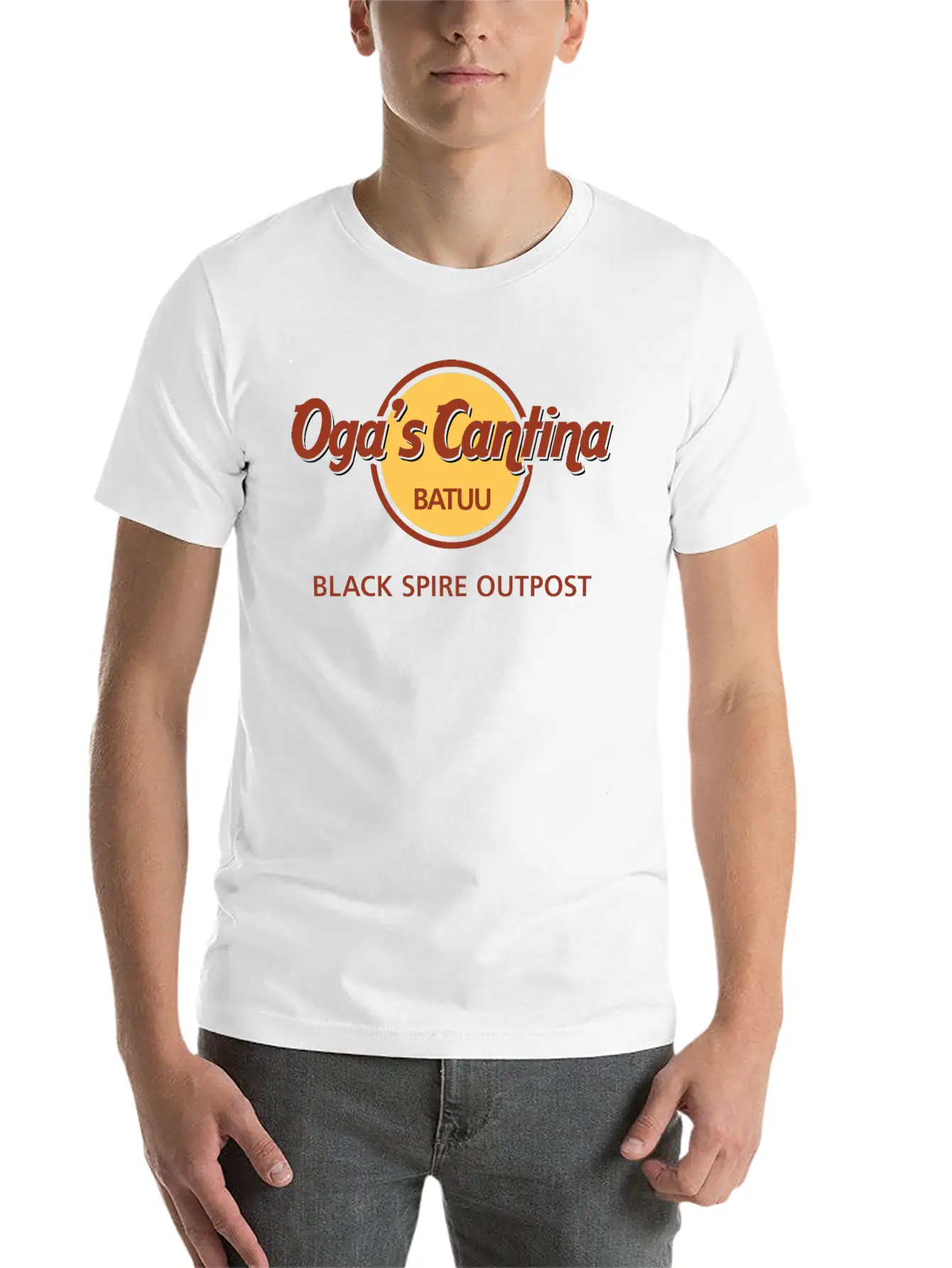Oga's Cantina (HRC) Modern Fit Casual T-Shirt – Clean And Versatile Design