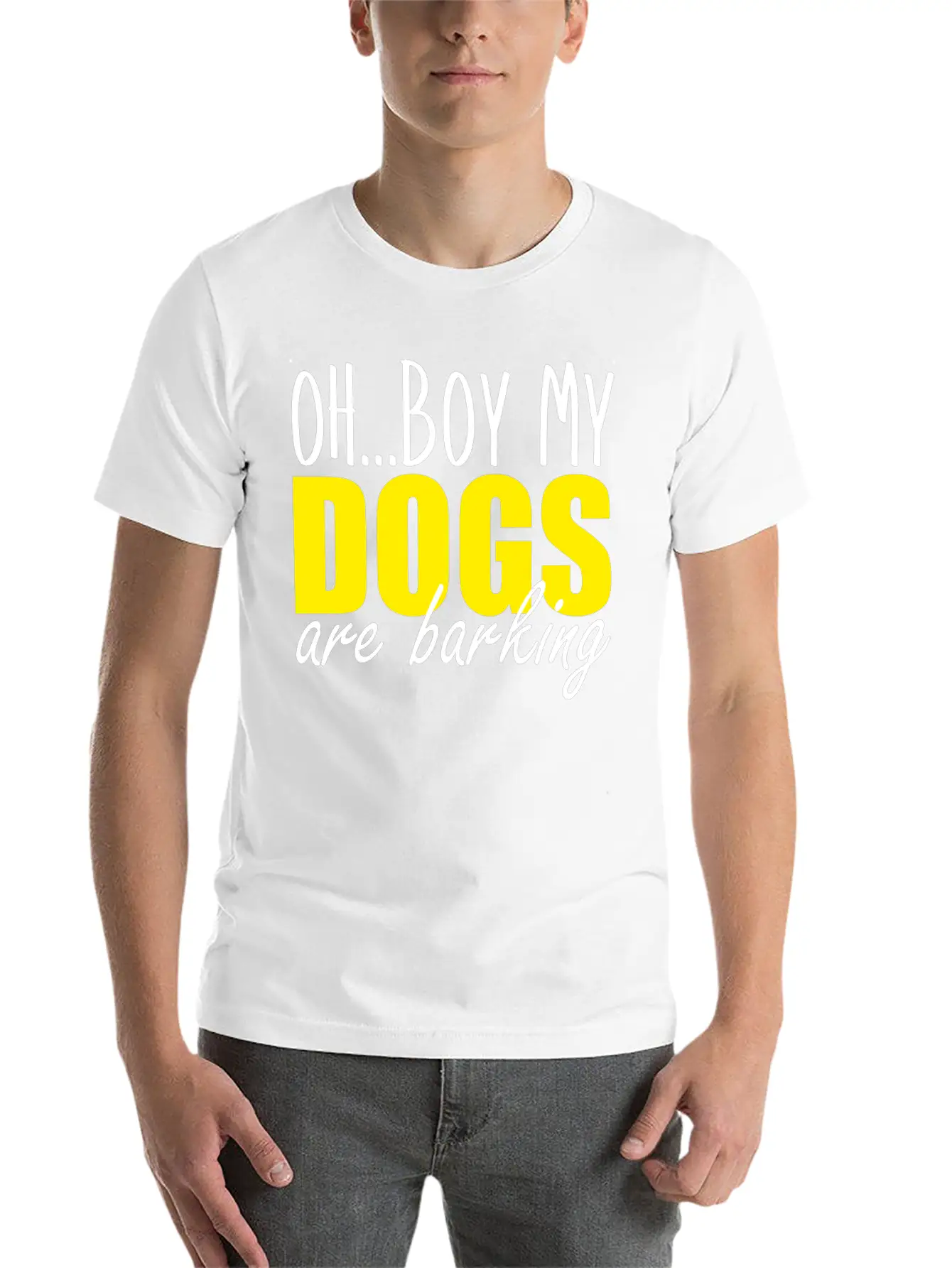 Oh Boy My Dogs Are Barking Relaxed Everyday Tee – Lightweight And Durable Cotton