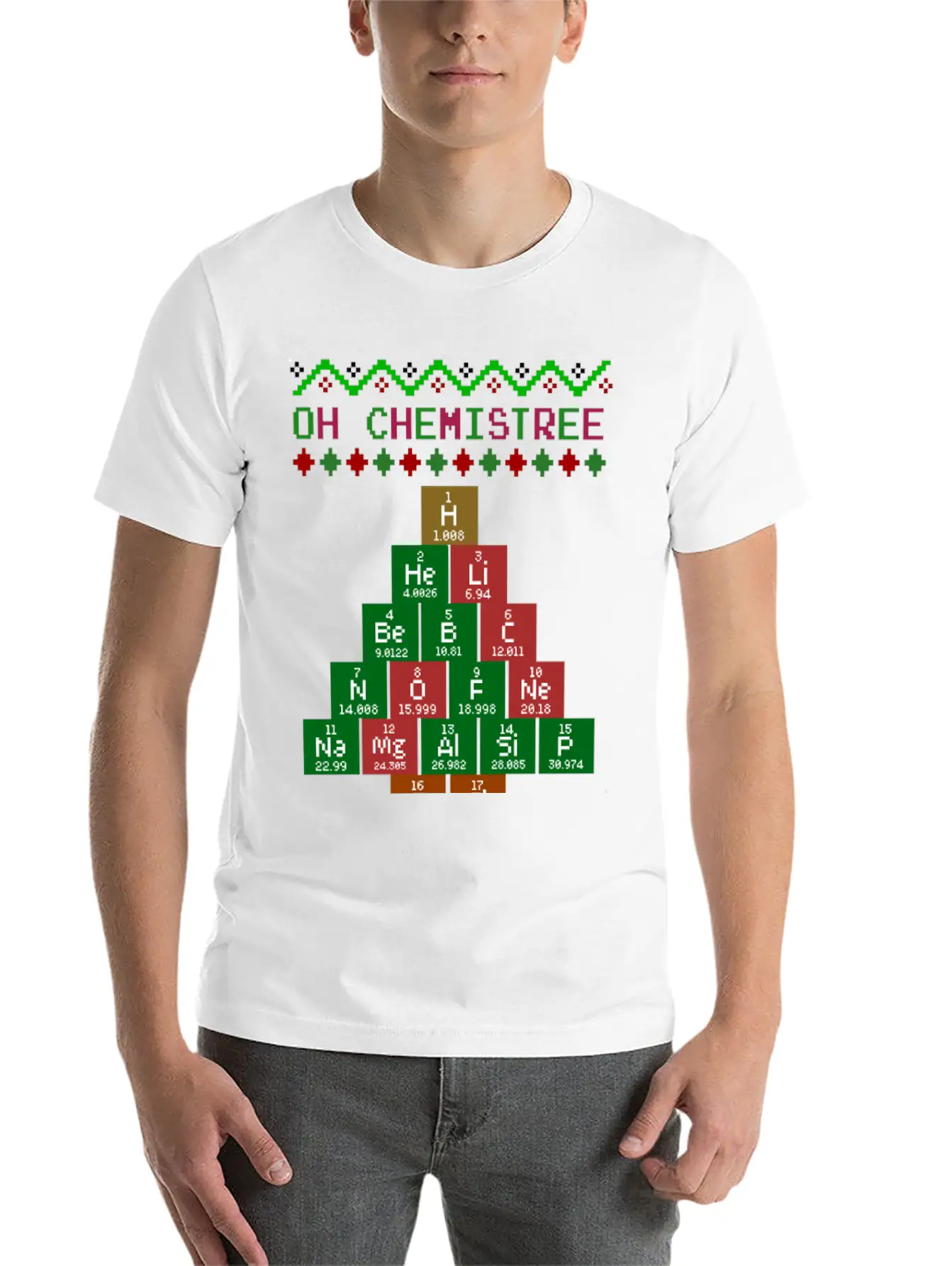 Oh Chemistree Ugly Christmas Sweater For Chemists Unisex Casual T-Shirt – Clean Design For Daily Comfort