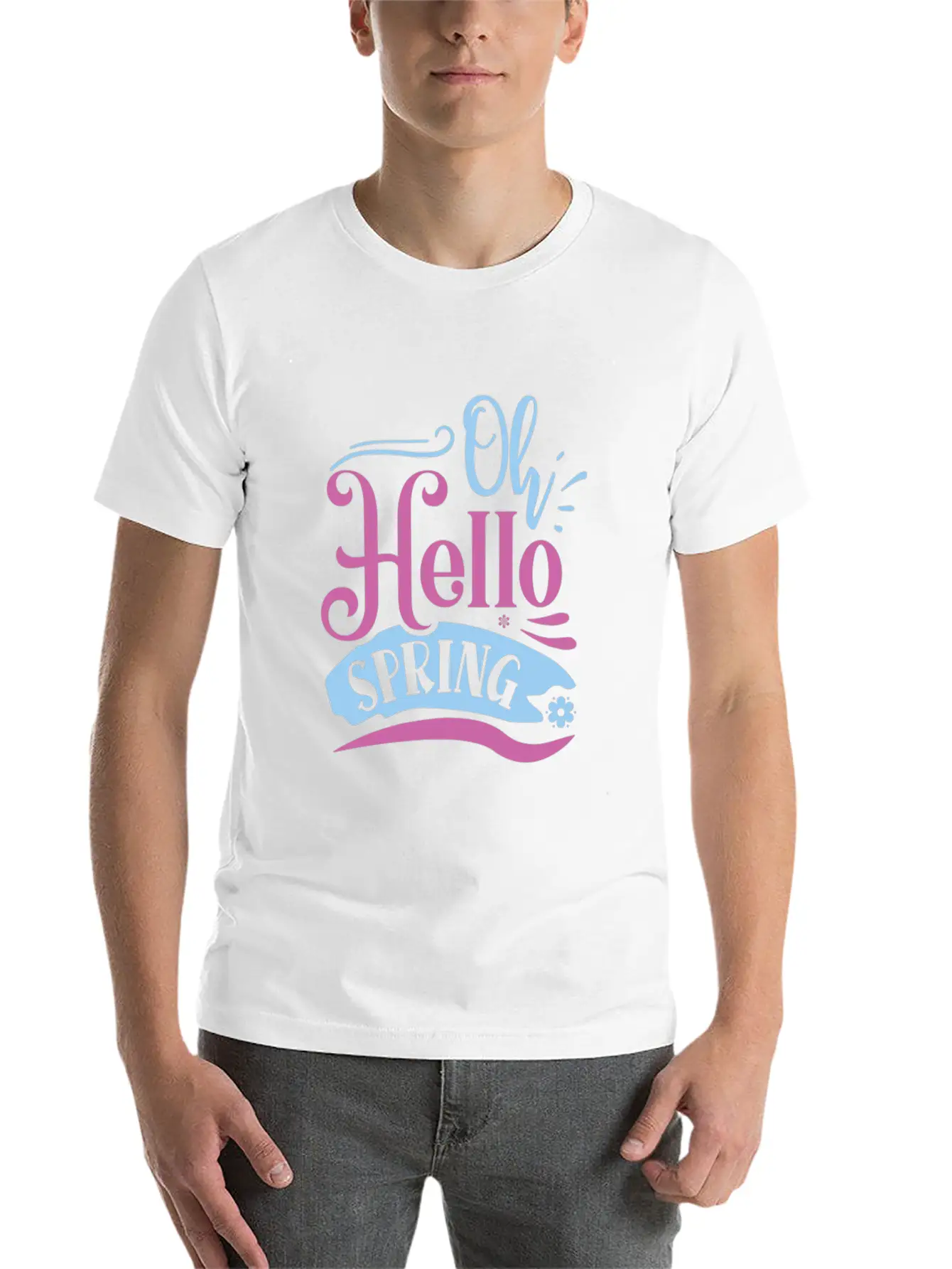 Oh Hello Spring 01 Modern Fit Casual T-Shirt – Clean And Versatile Design