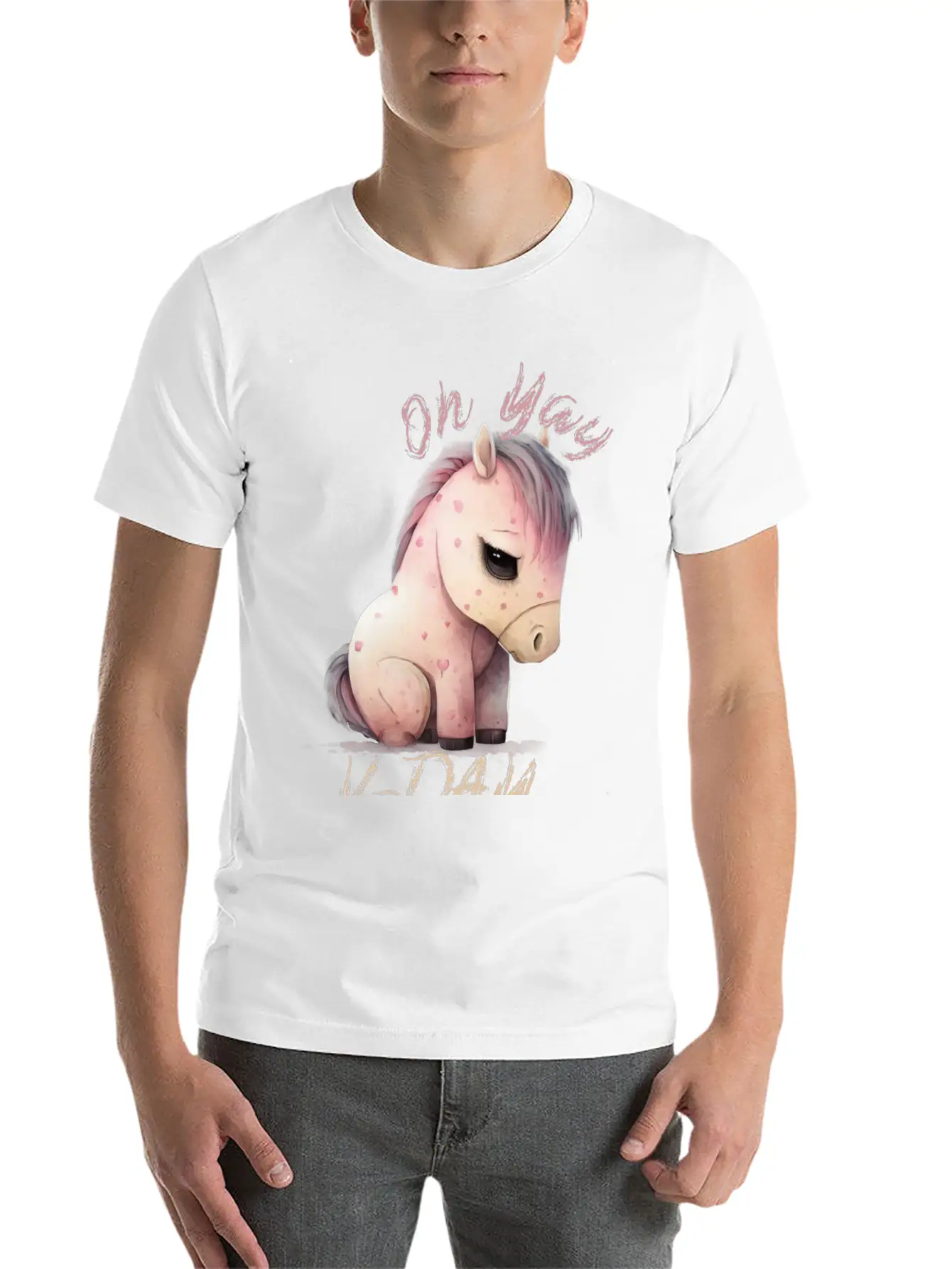 Oh Yay V-day Horse Unisex Casual T-Shirt – Clean Design For Daily Comfort