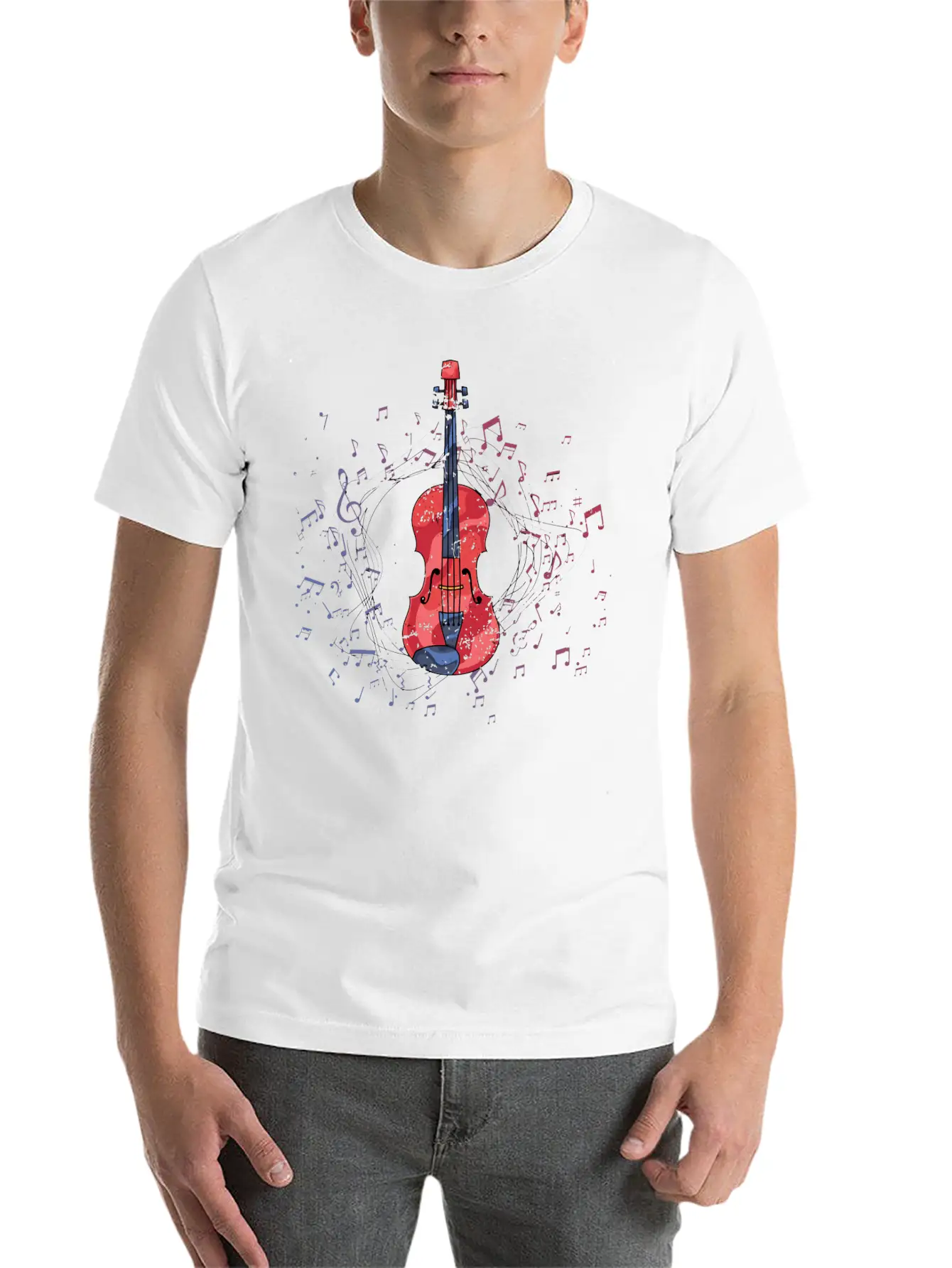 Orchestra Musician Classical Music Violinist Gift Relaxed Everyday Tee – Lightweight And Durable Cotton