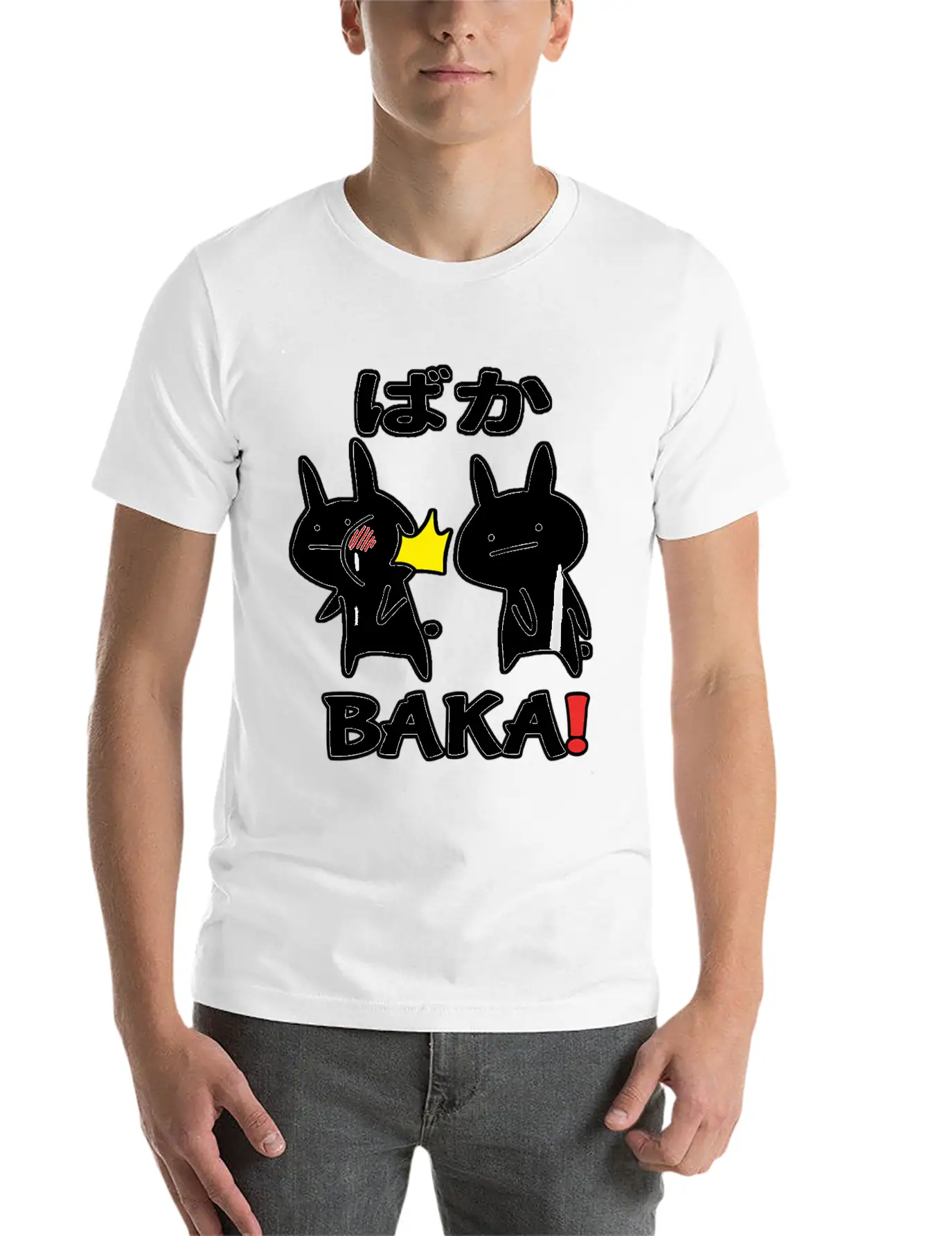 Otaku Japan Anime Baka Rabbit Slap Stylish Everyday T-Shirt – Unisex Basic Cotton Tee