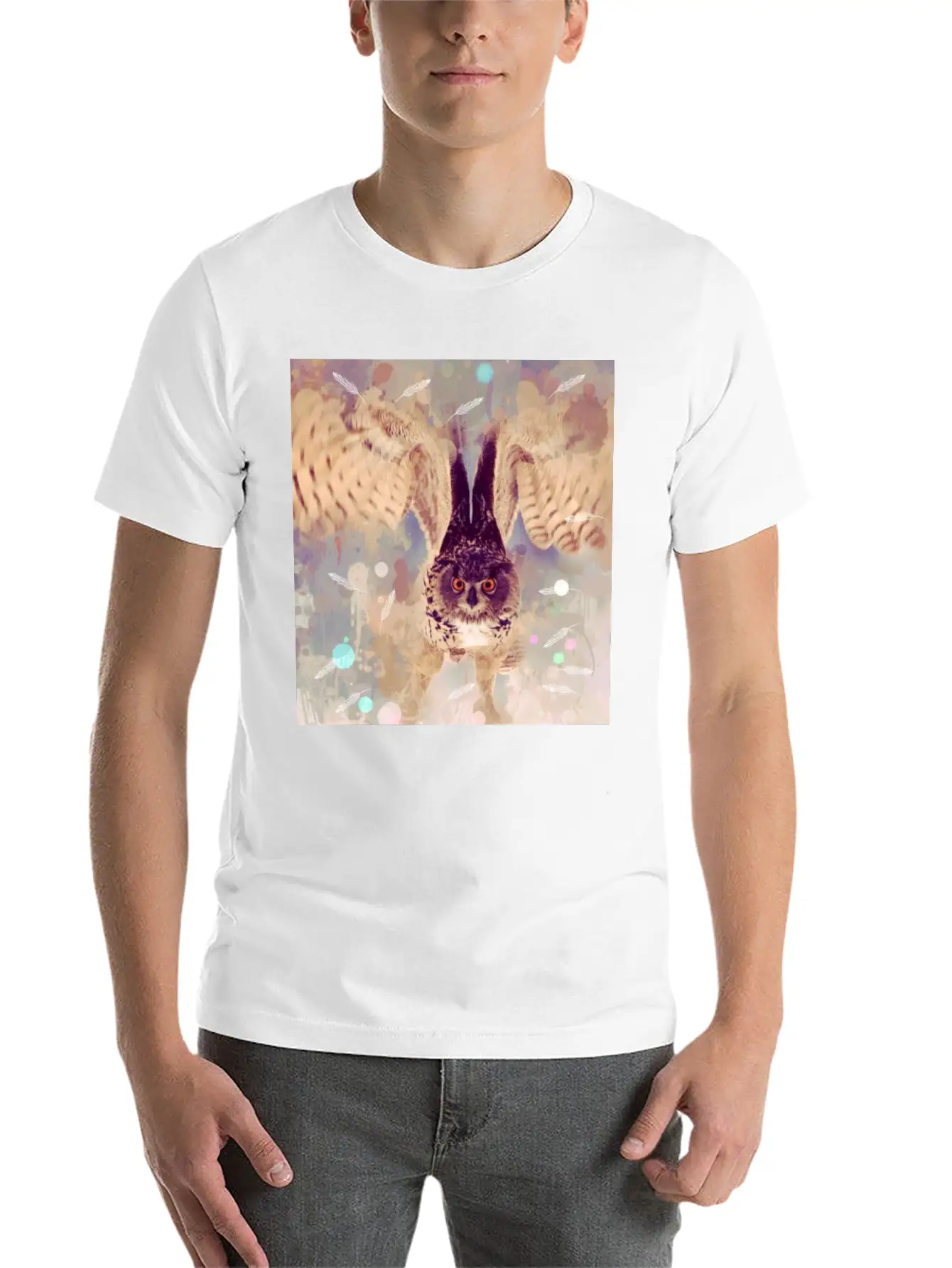 Owl In Flight Relaxed Everyday Tee – Lightweight And Durable Cotton