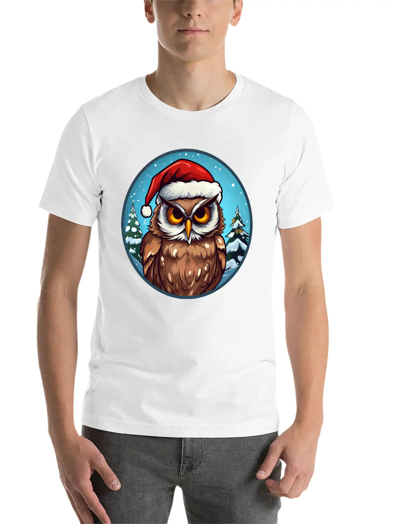 Owls Christmas Soft Cotton Short Sleeve Tee – Unisex Wardrobe Staple