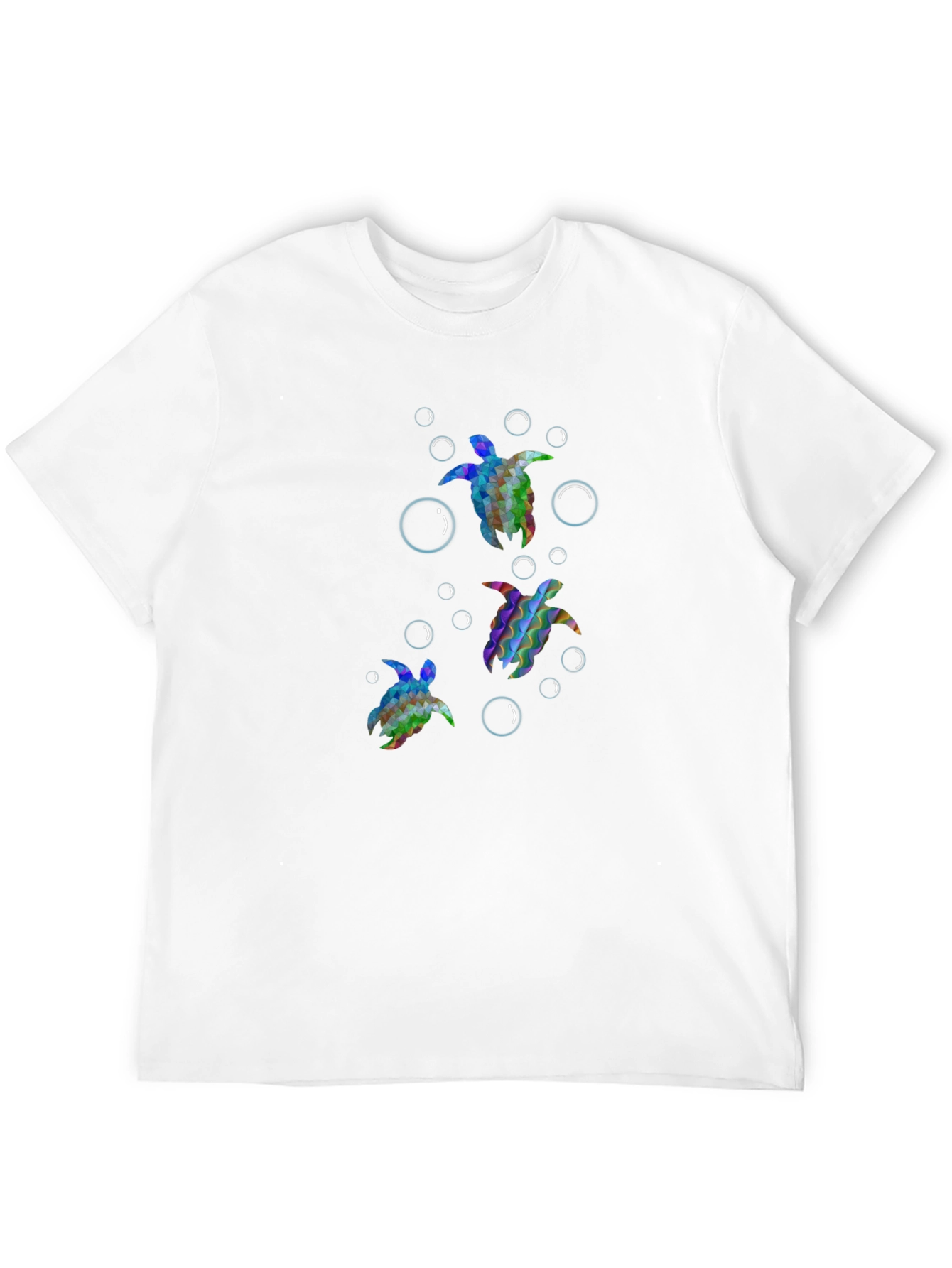 Turtle Graphic Tee - Black Cotton T-Shirt