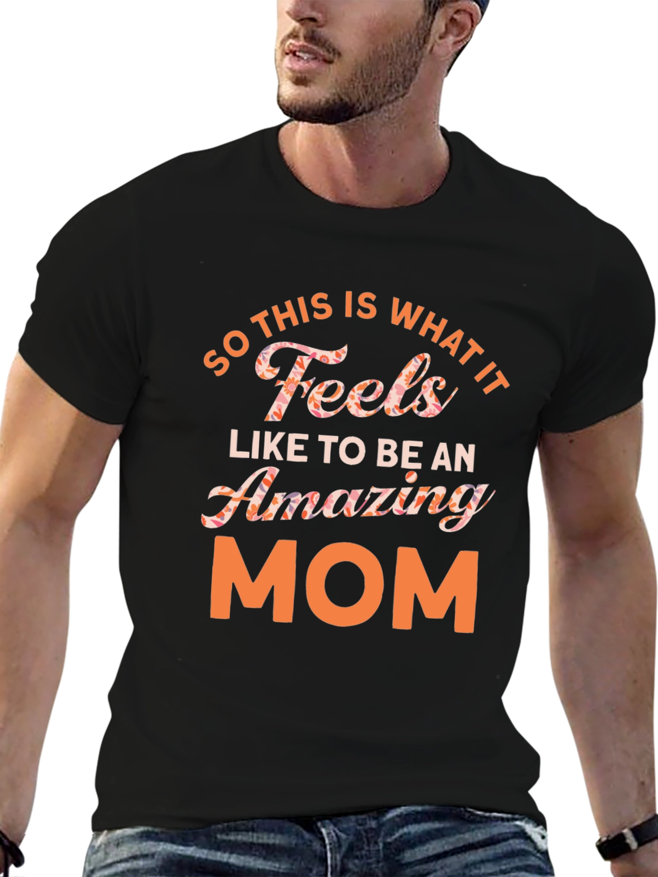 Amazing Mom Graphic Tee - Black