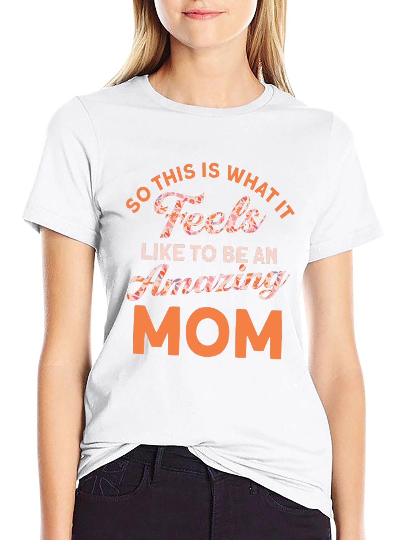 Amazing Mom Graphic Tee - Black