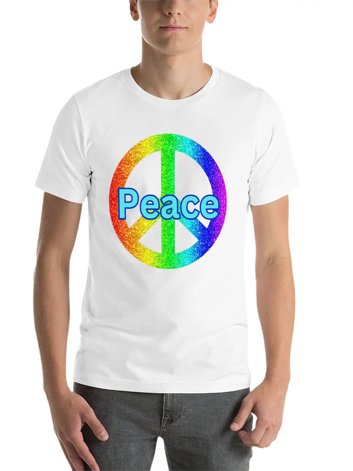 Peace With A Peace Symbol Unisex Casual T-Shirt – Clean Design For Daily Comfort