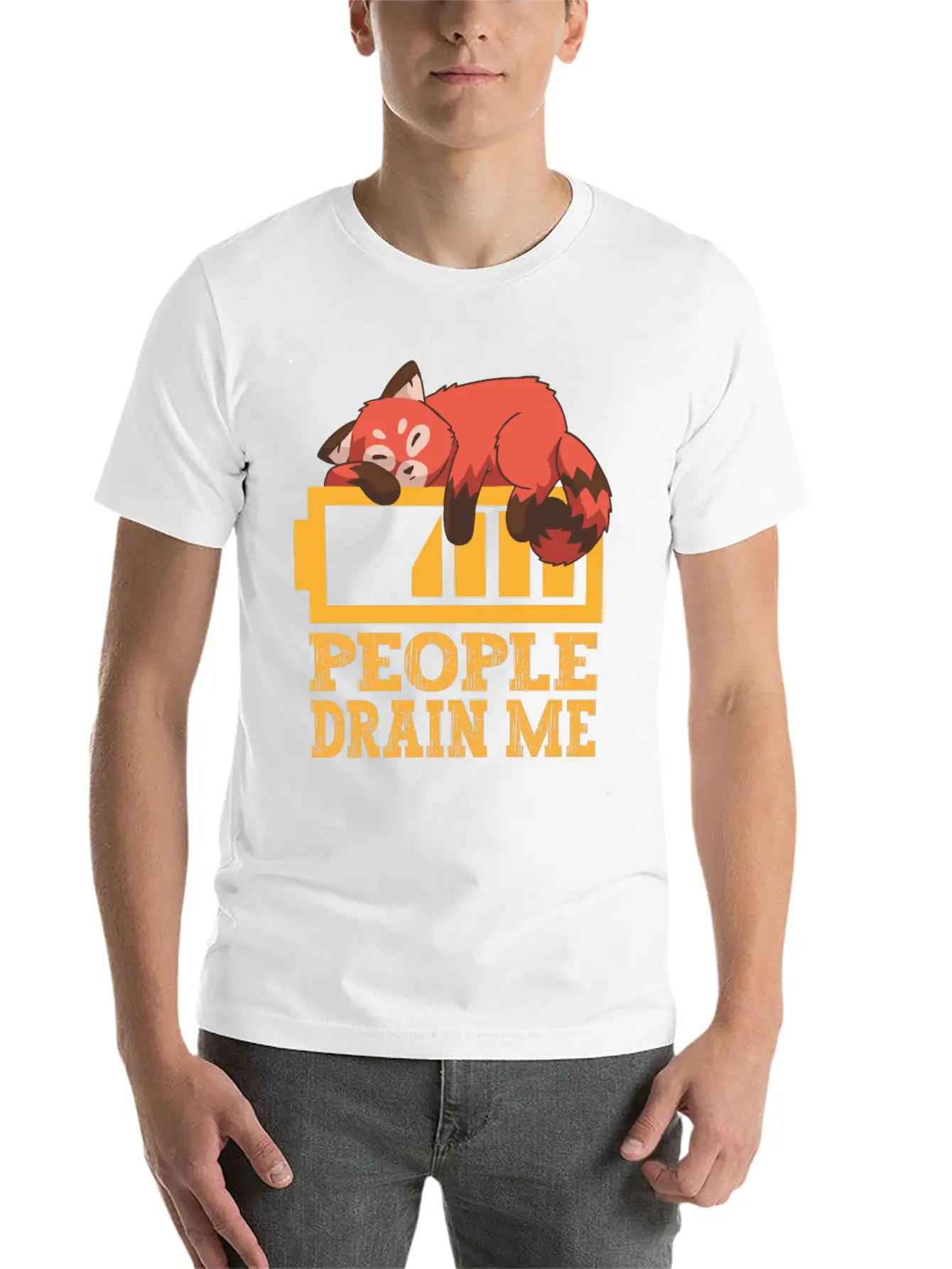 People Drain Me Funny Basic Graphic T-Shirt – Daily Comfort In Soft Cotton