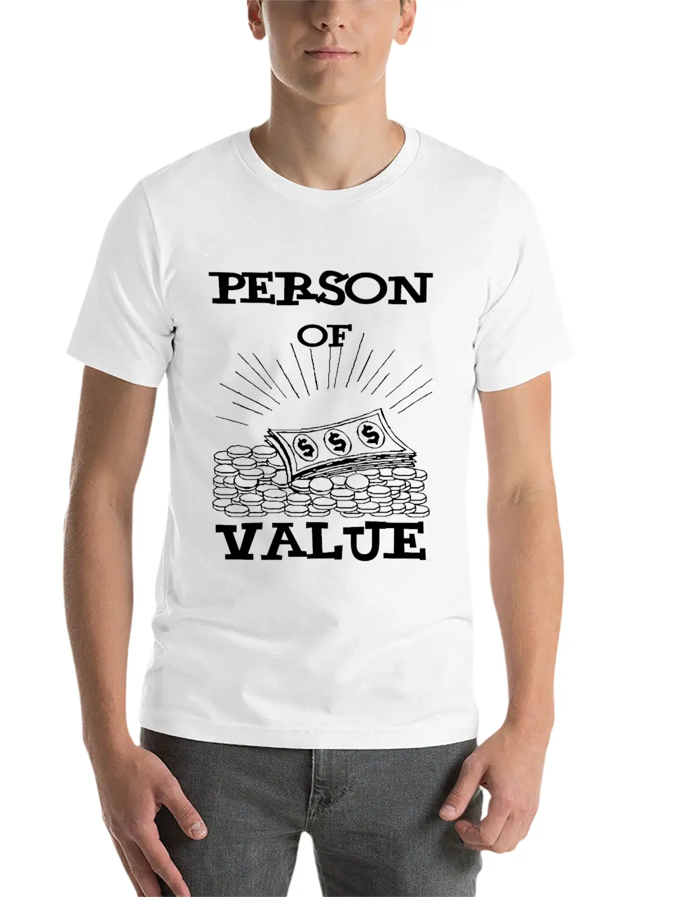Person Of Value Lightweight Cotton T-Shirt – Daily Comfort Graphic Shirt
