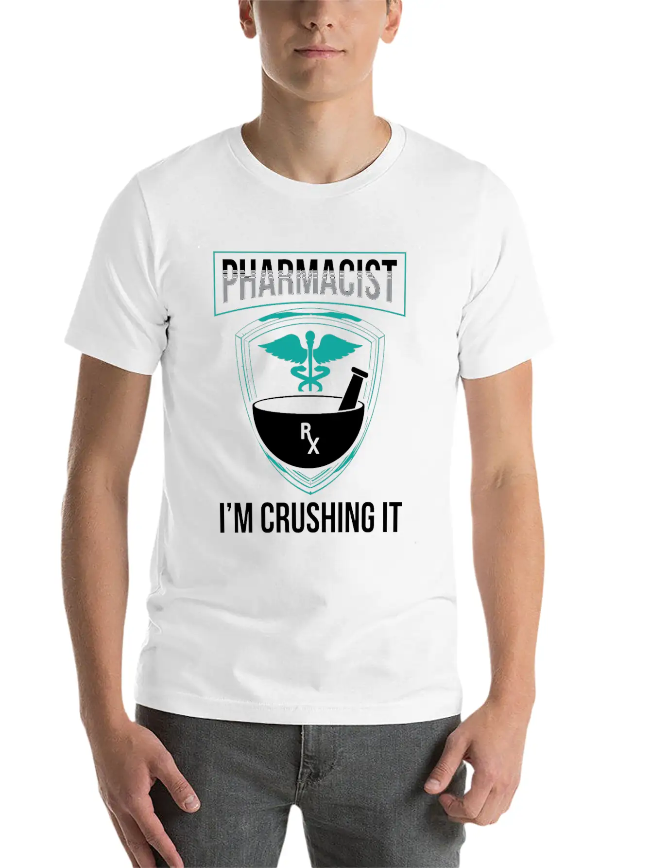 Pharmacist I'm Crushing It Pharmacy Apothecary Soft Cotton Short Sleeve Tee – Unisex Wardrobe Staple