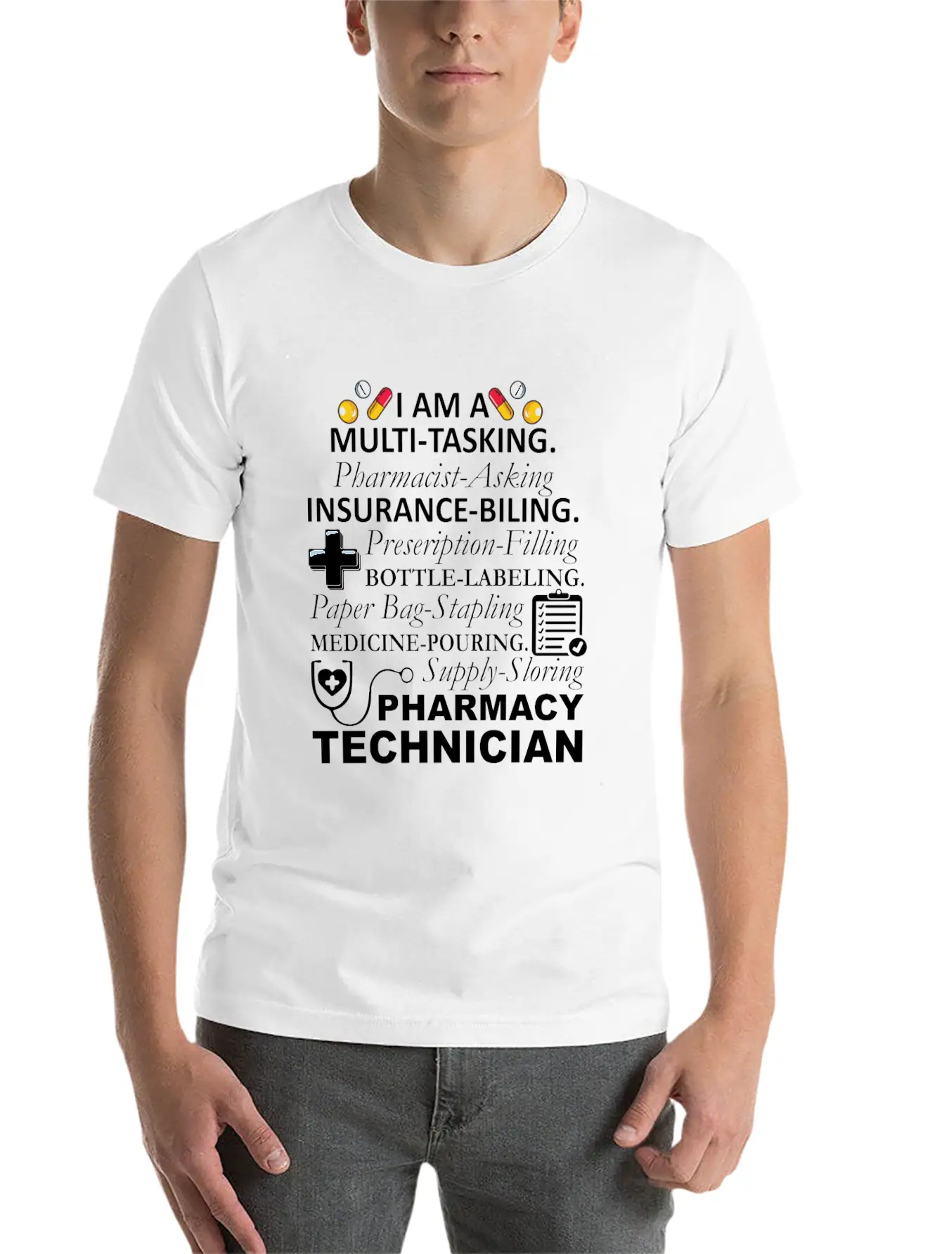 Pharmacy Technician Shirt Pharmacy Technician Lightweight Cotton T-Shirt – Daily Comfort Graphic Shirt