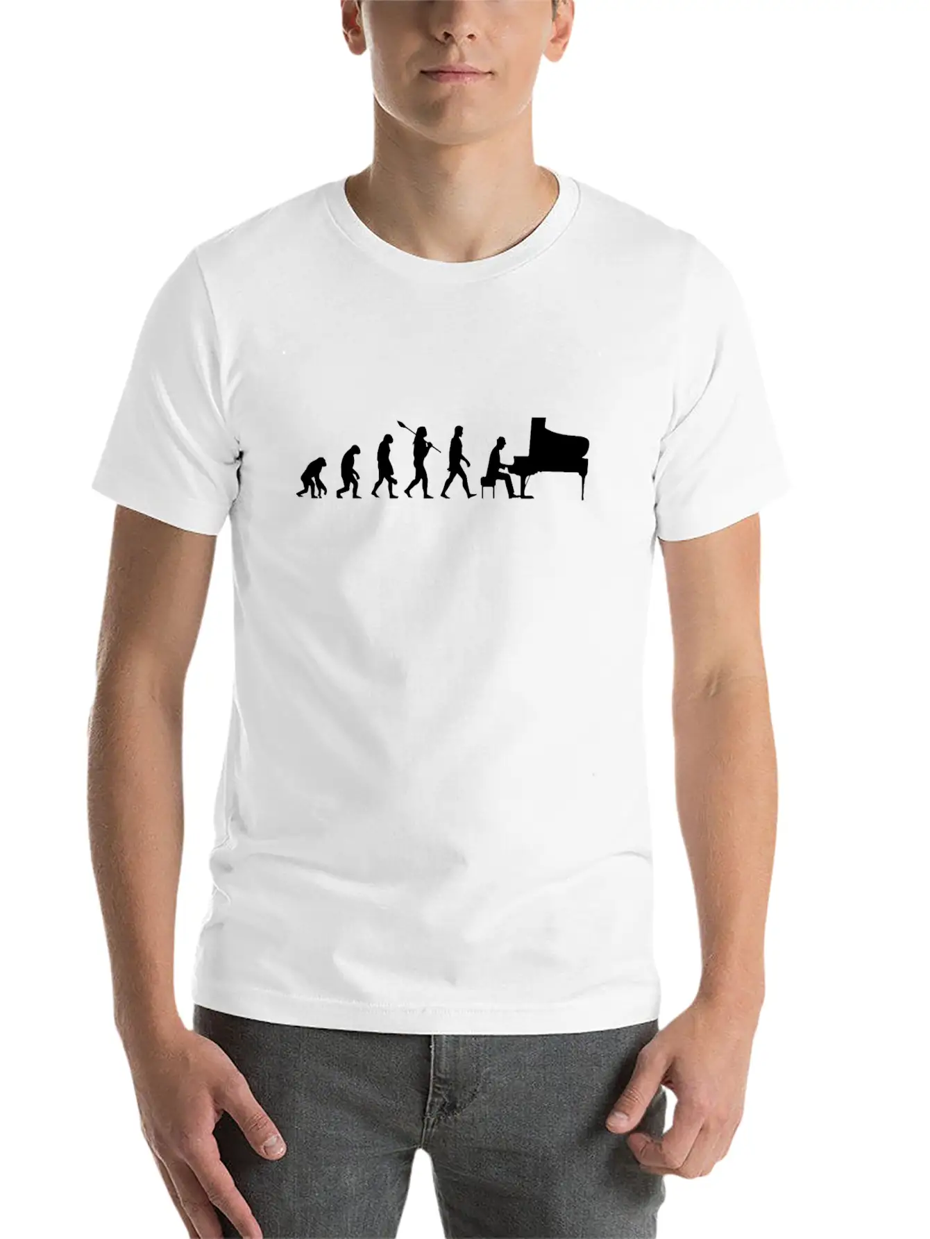 Piano Classic Fit Graphic Tee For Daily Comfort – Unisex Cotton Shirt