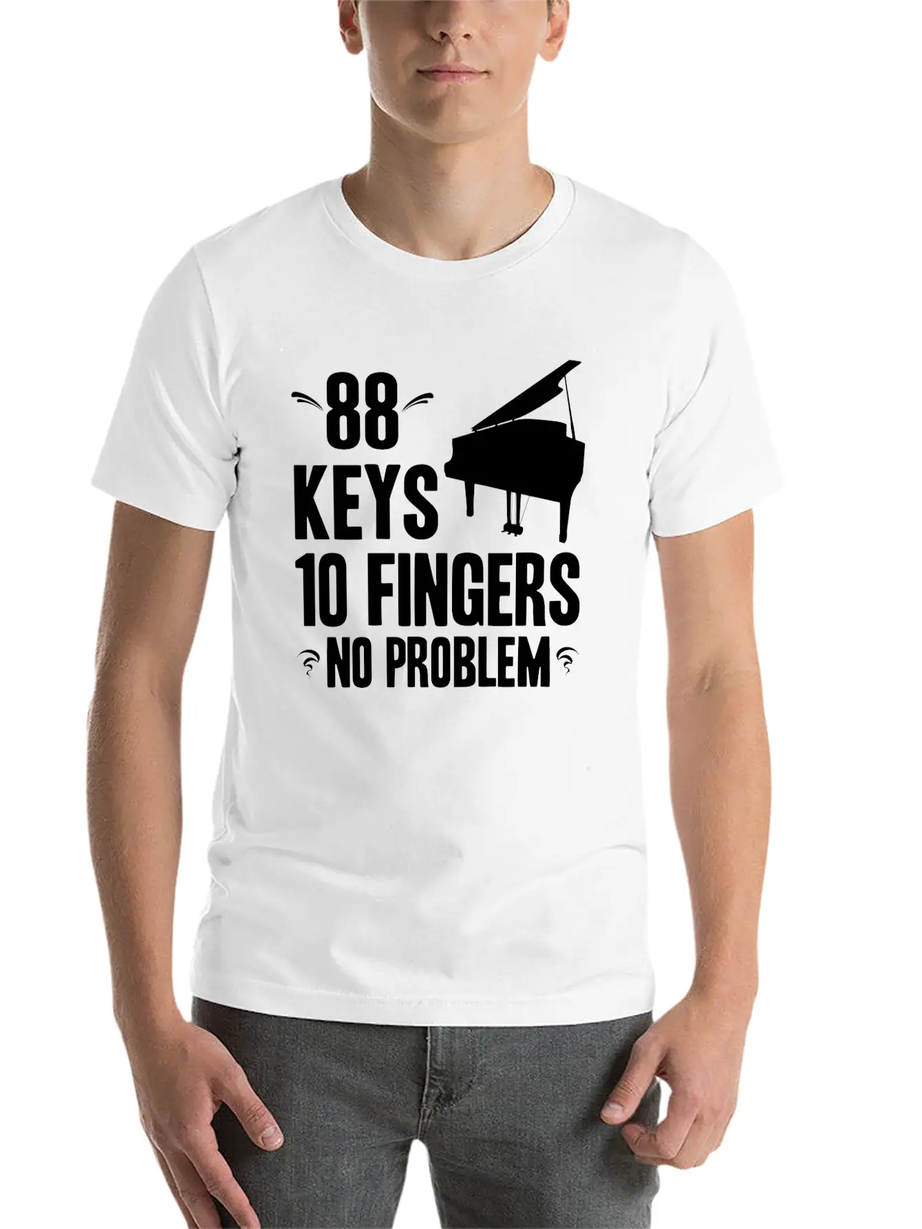 Piano Essential Cotton Tee For Daily Outfits – Unisex Style
