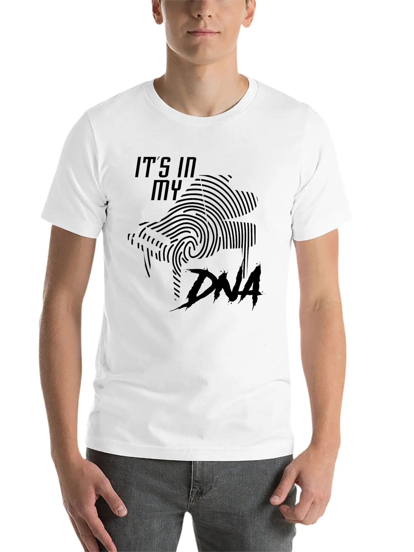 Piano Piano Design Fingerprint Relaxed Everyday Tee – Lightweight And Durable Cotton