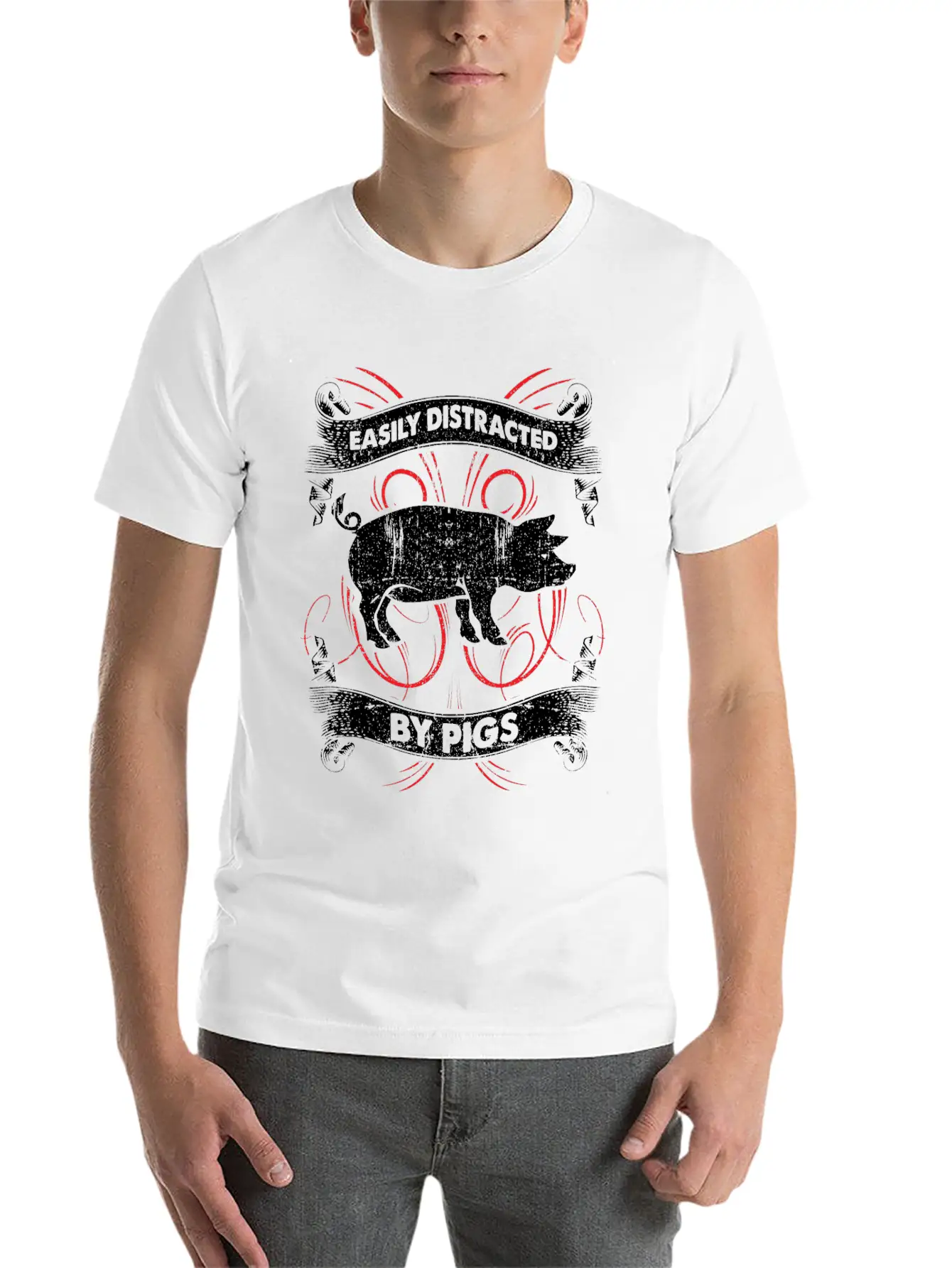 Pig Farming Animals Soft Cotton Short Sleeve Tee – Unisex Wardrobe Staple