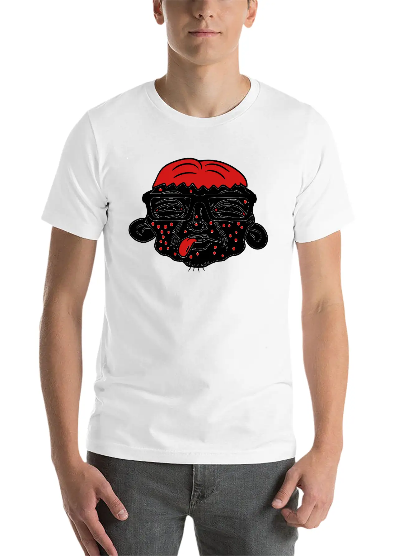 Pimple Hornpink Acne Disgusting Nerd Ugly Man Face Unisex Casual T-Shirt – Clean Design For Daily Comfort