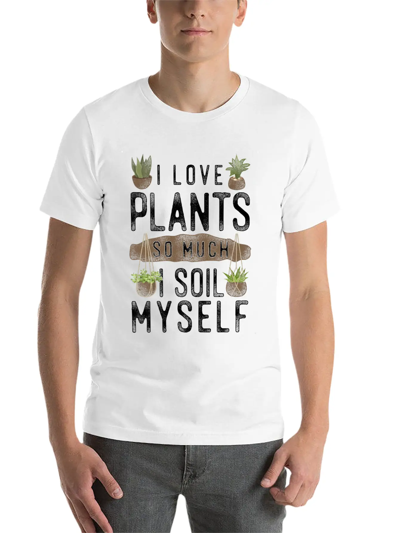 Plant Lover Gardening Pun I Love Unisex Casual T-Shirt – Clean Design For Daily Comfort