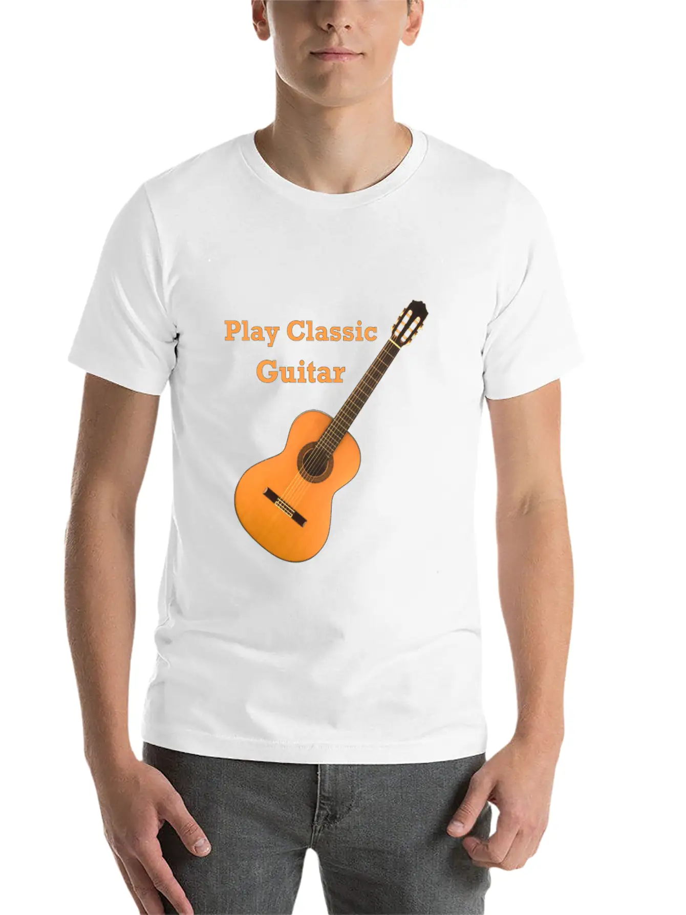 Play Classic Guitar Classic Fit Graphic Tee For Daily Comfort – Unisex Cotton Shirt