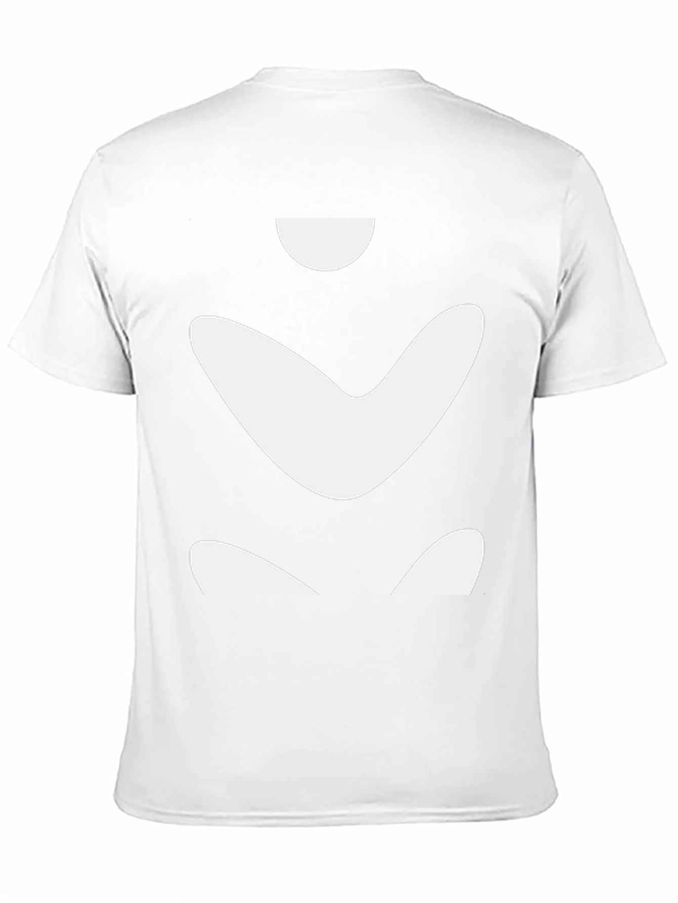 Abstract White Shapes on Black Tee