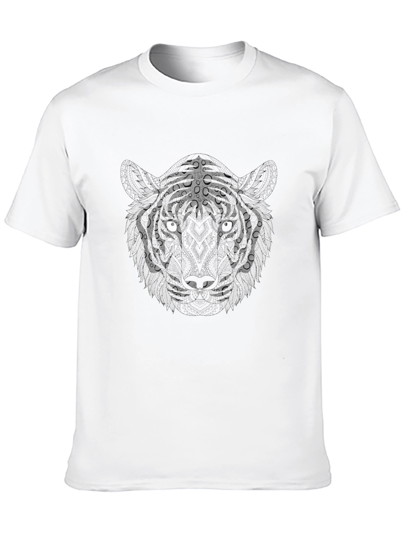 Tiger Graphic Print Crew Neck Tee