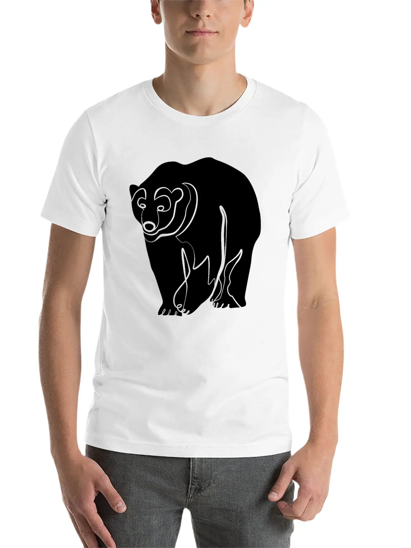 Polar Bear Unisex Casual T-Shirt – Clean Design For Daily Comfort