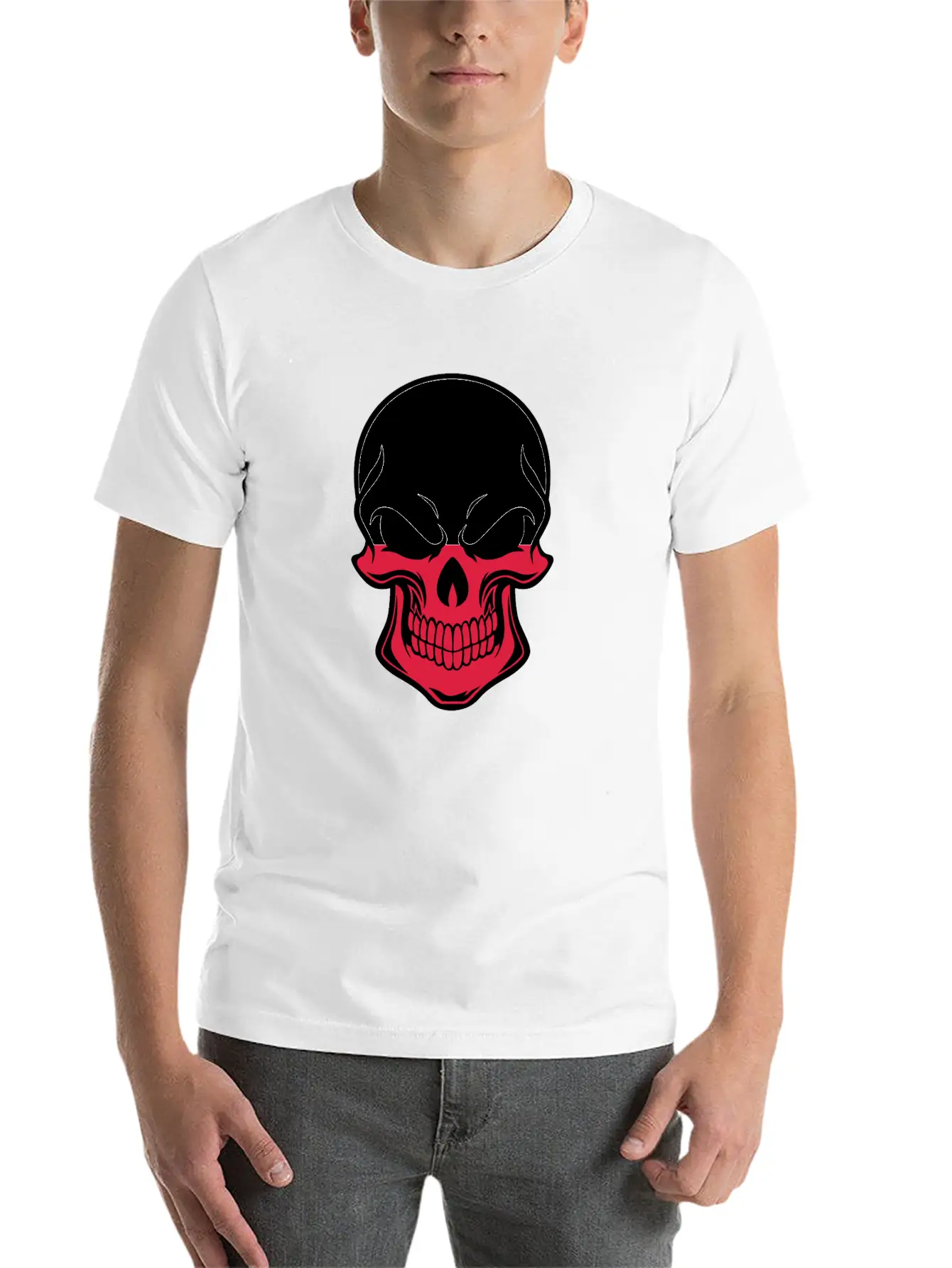 Polish Flag Skull Soft Cotton Short Sleeve Tee – Unisex Wardrobe Staple