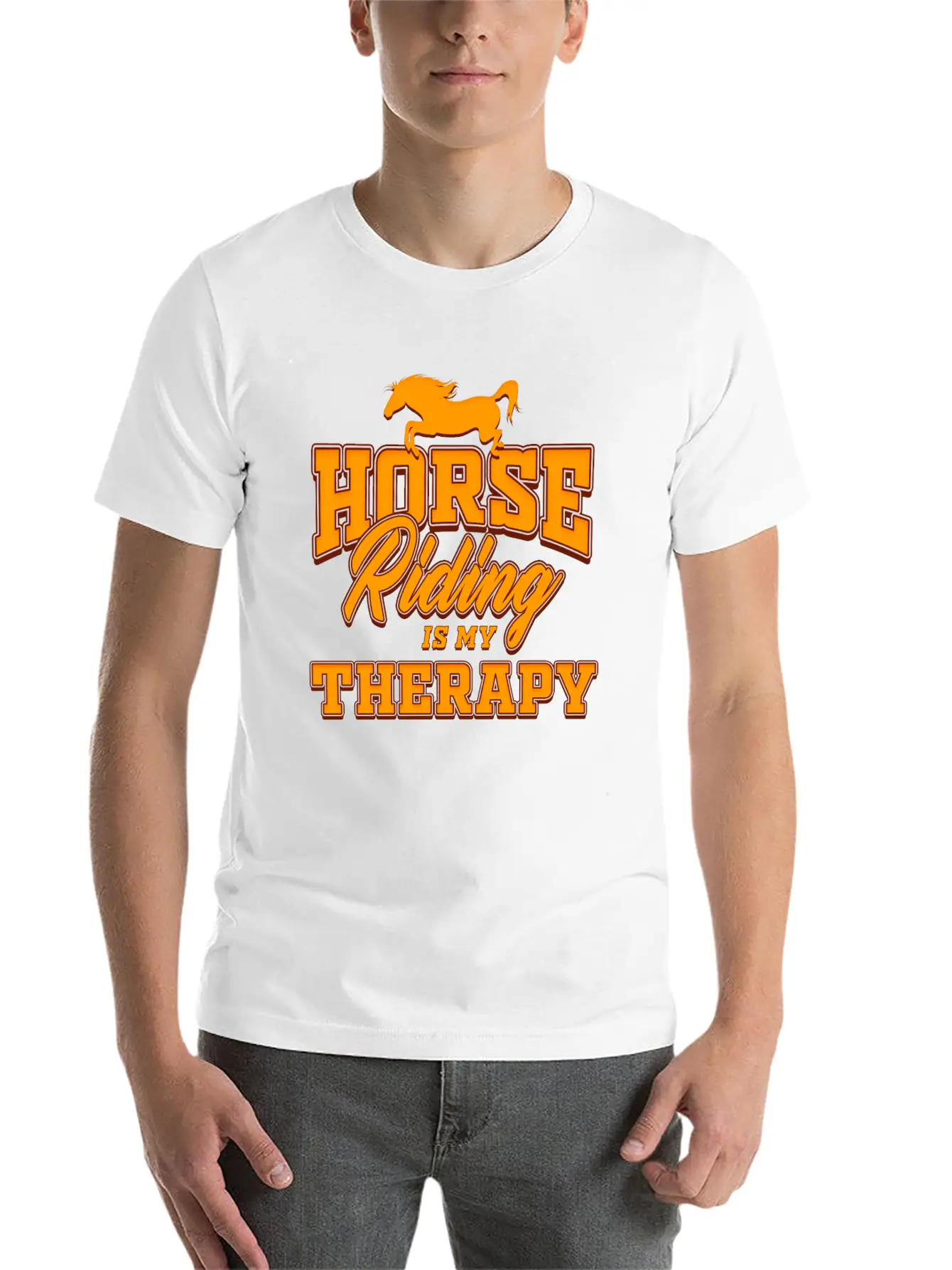 Pony Horse - Horse Riding Therapy Unisex Casual T-Shirt – Clean Design For Daily Comfort