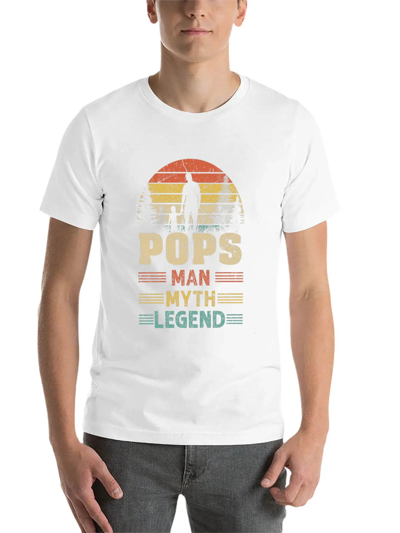 Pops Man Myth Legend Basic Graphic T-Shirt – Daily Comfort In Soft Cotton