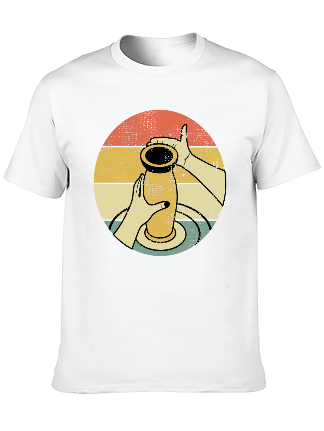 Pottery Ceramics Artist Potter Clay Vintage Retro Stylish Everyday T-Shirt ��� Unisex Basic Cotton Tee