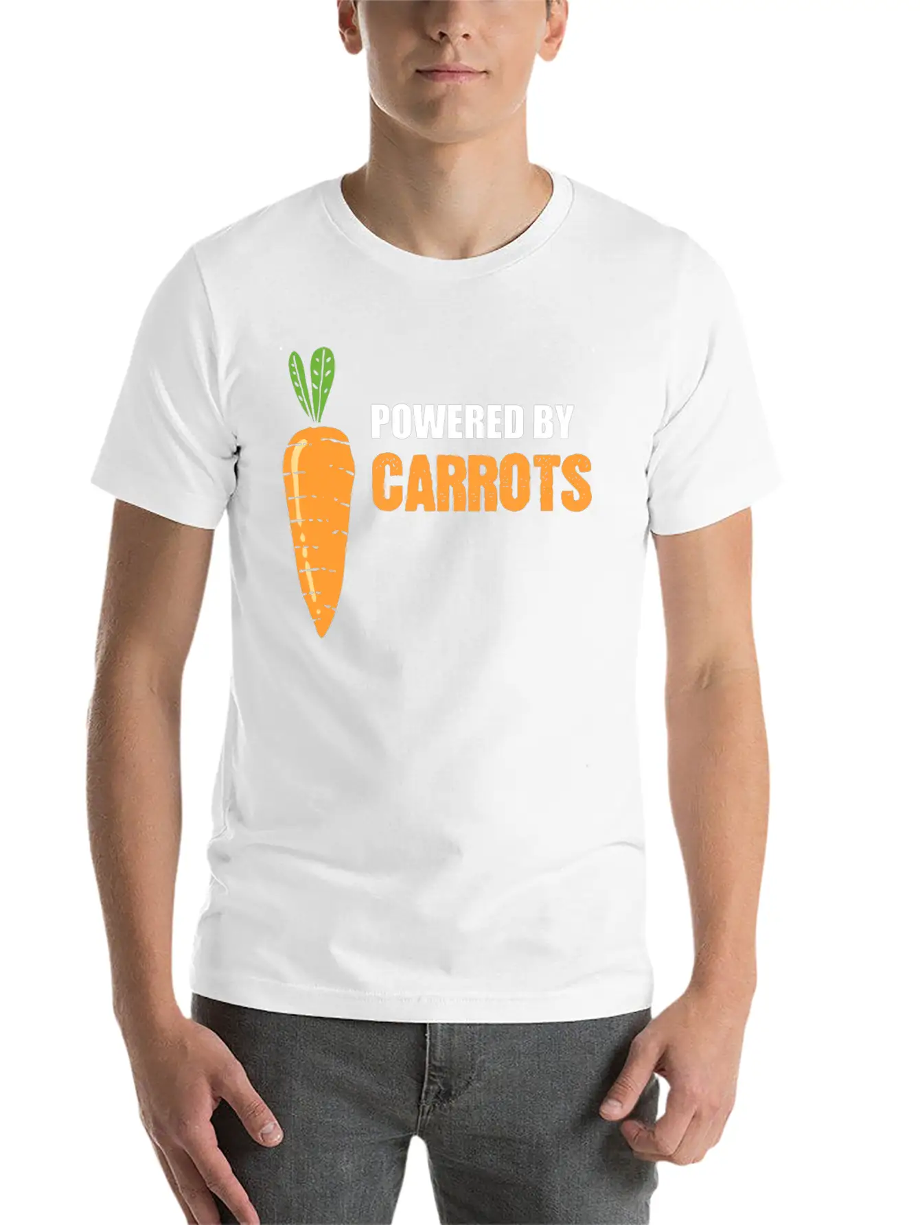 Powered By Carrots Agriculturist Gift Essential Cotton Tee For Daily Outfits – Unisex Style