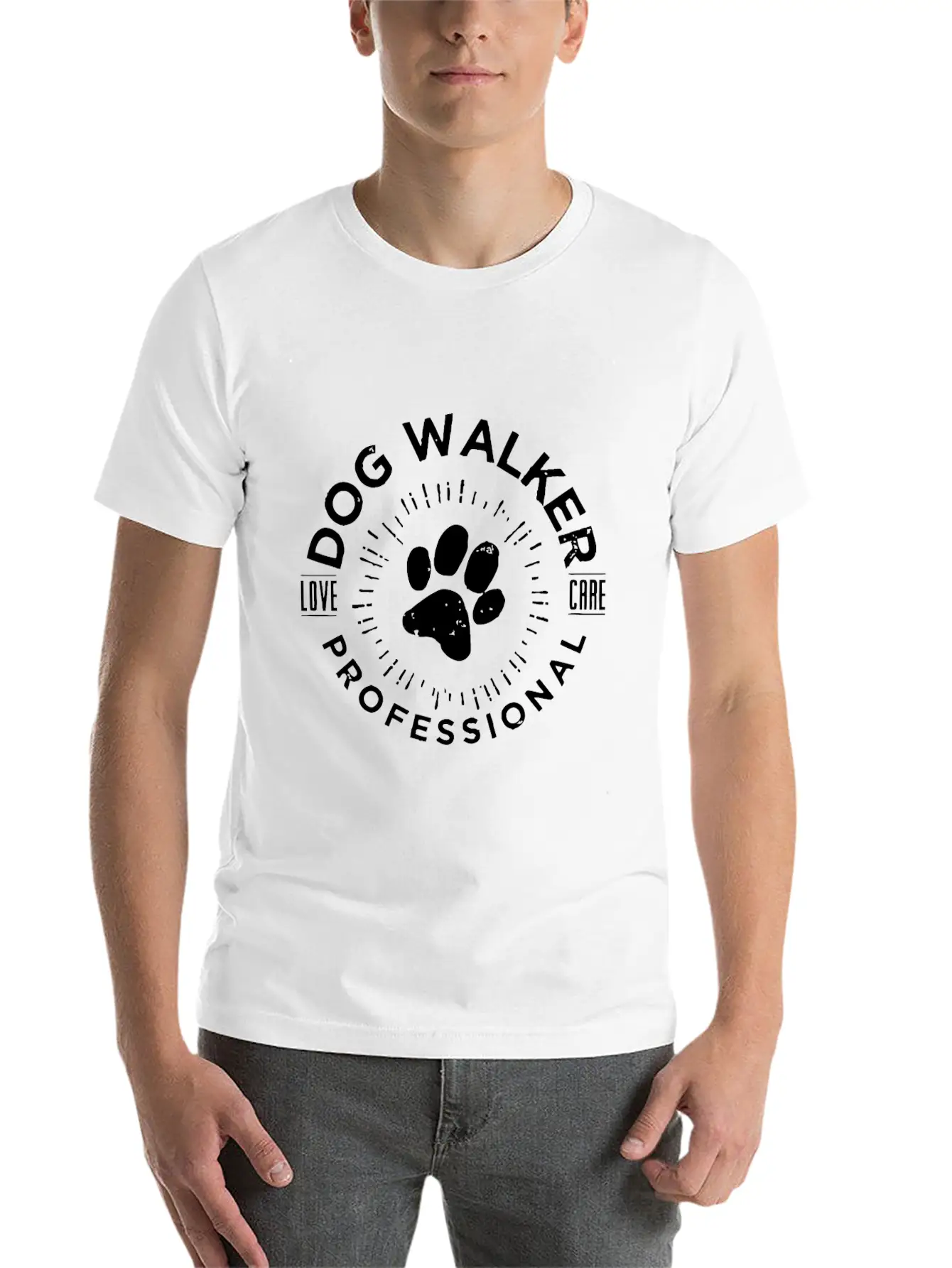 Professional Dog Walkerlove Dog Walkcute Dog Walkd Soft Cotton Short Sleeve Tee – Unisex Wardrobe Staple