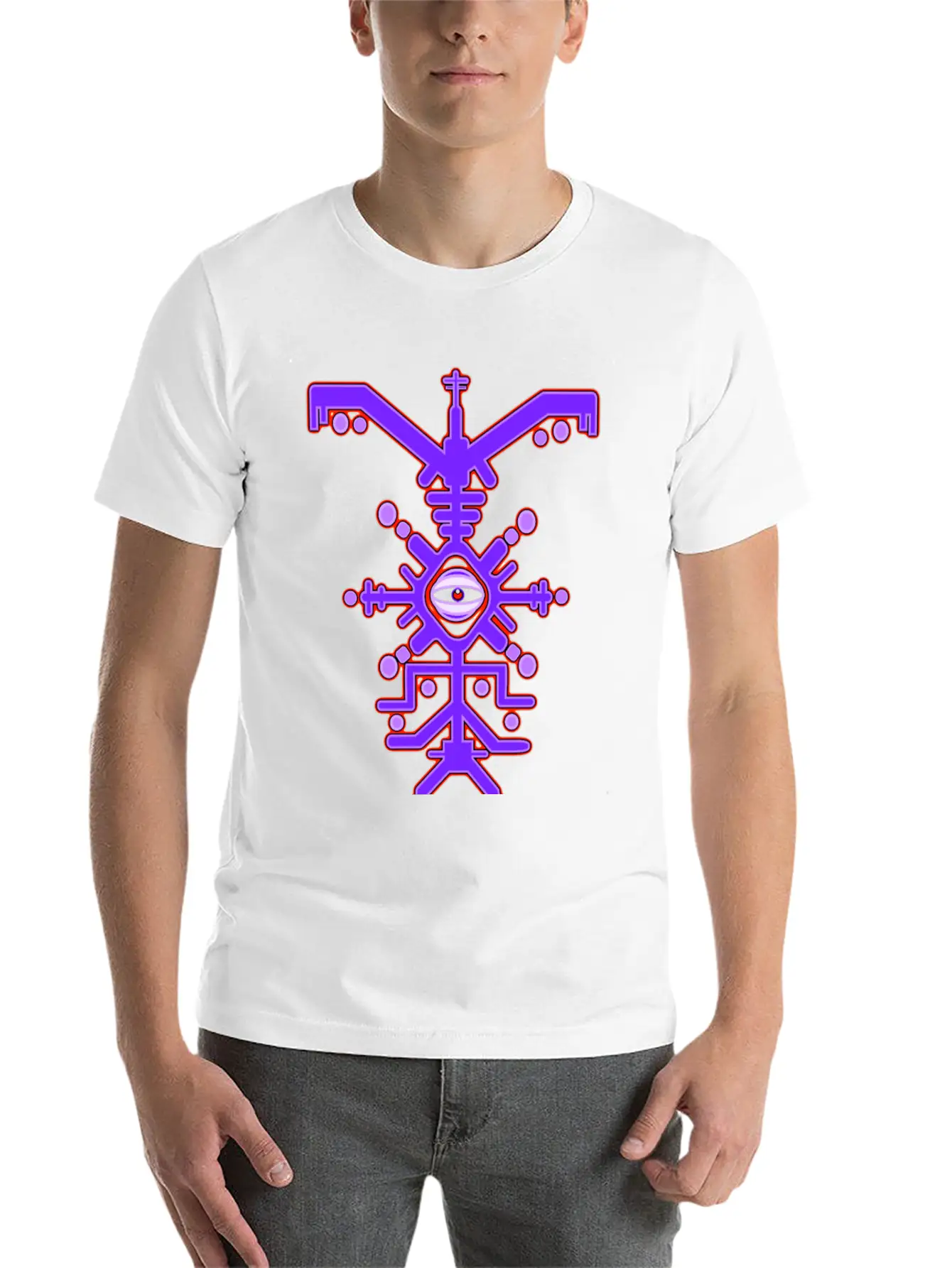 Psychedelic Cyclone Purple Unisex Casual T-Shirt – Clean Design For Daily Comfort