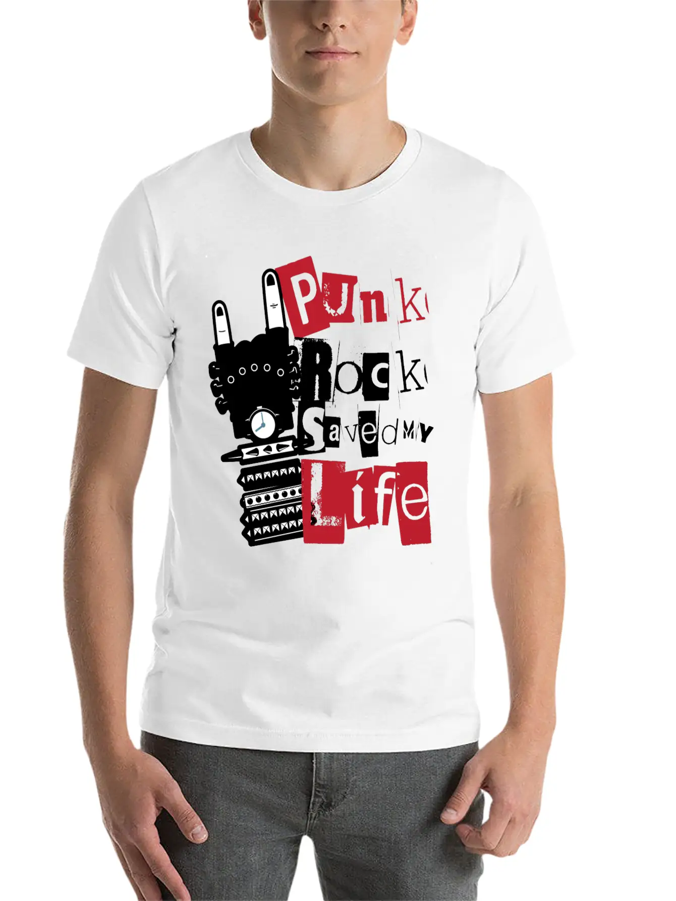 Punk Rock Saved My Life Essential Cotton Tee For Daily Outfits – Unisex Style