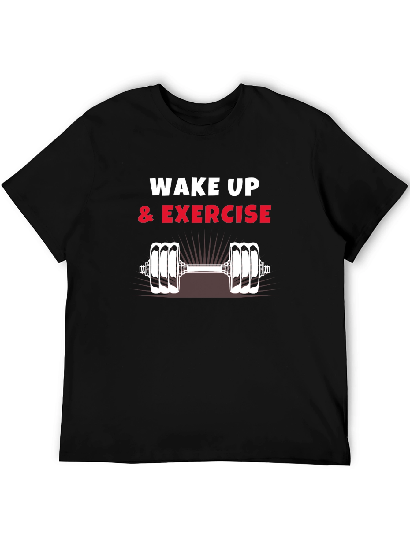 Wake Up & Exercise Graphic Tee - Black